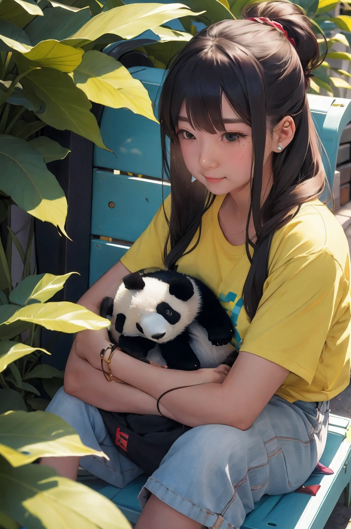 Cute stuffed panda