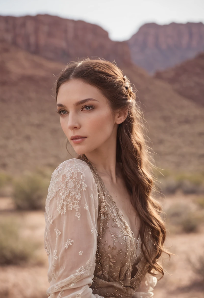 1girl em uma linda paisagem nevada