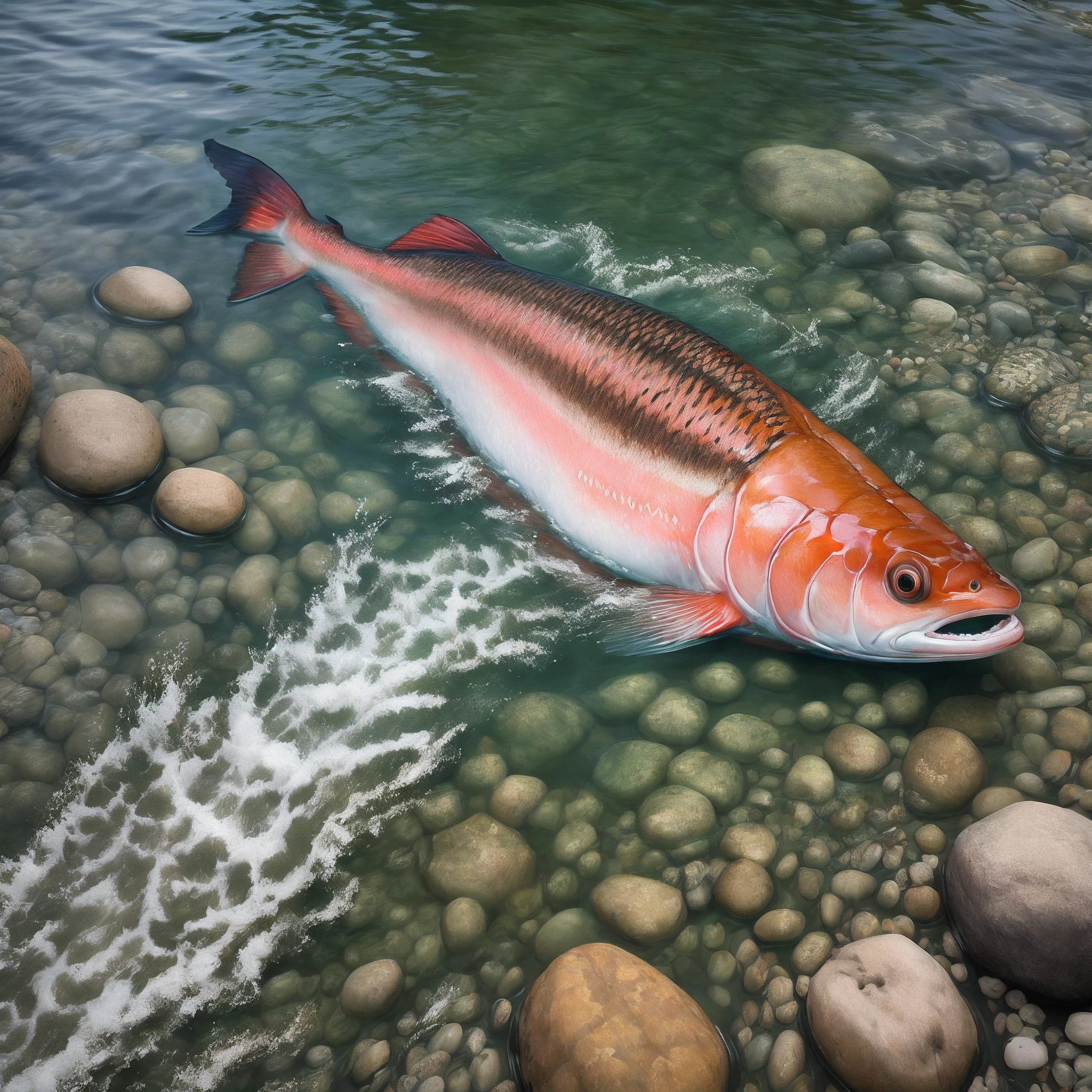 Salmon in river