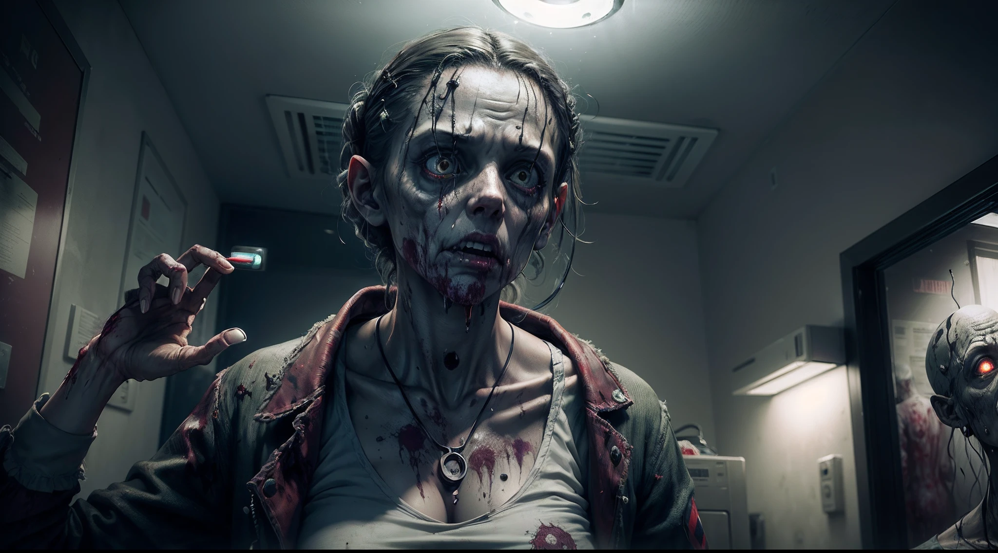 (( ultra realismo )) , (( lifelike lighting )), (( various zombies )) , (( Declining hospital  )), (( Decomposing bodies ))