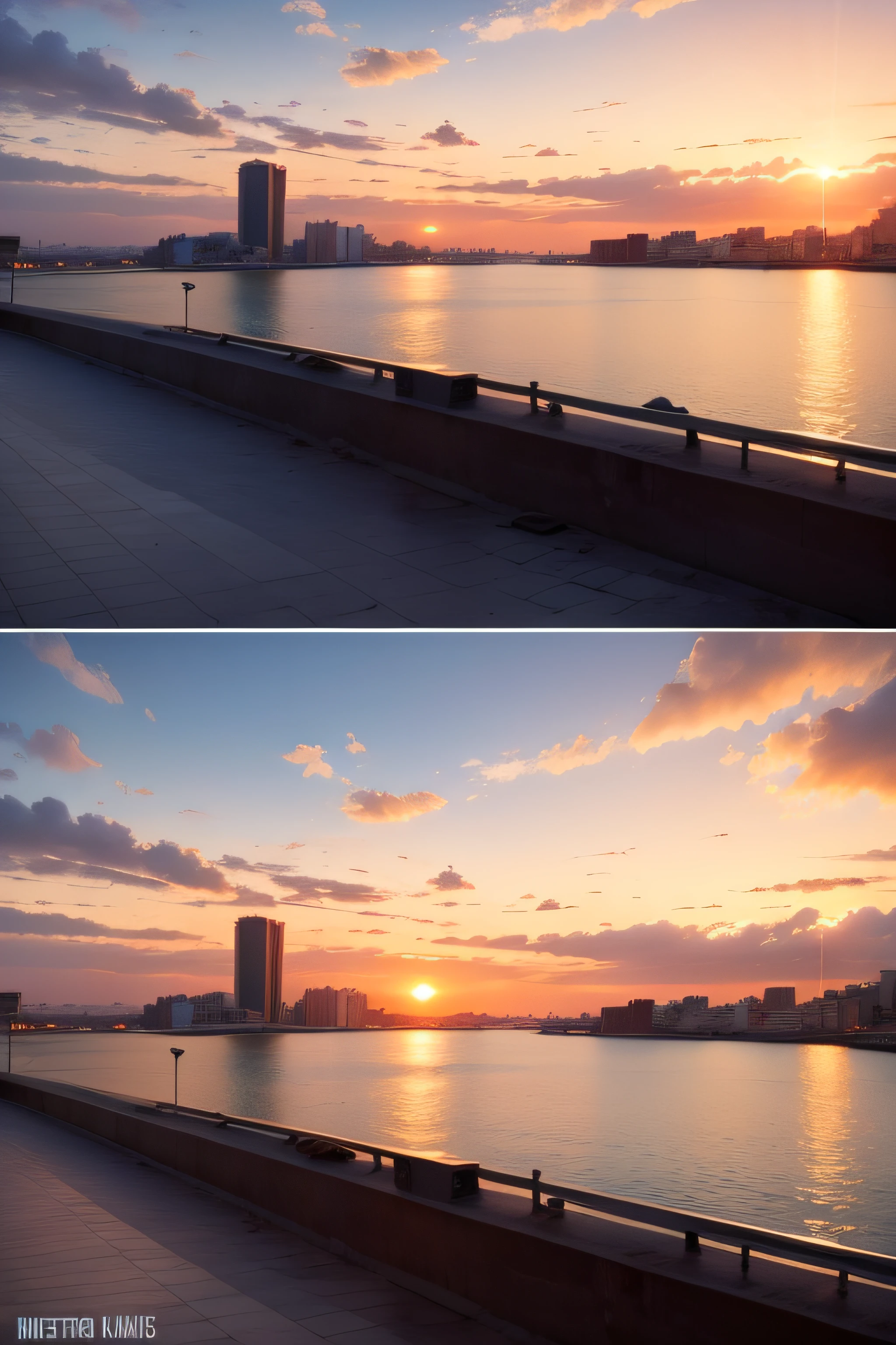 (Detailed description) (melhor qualidade) stunning view of the ultra-realistic sunset at Porto Digital, na cidade de Recife