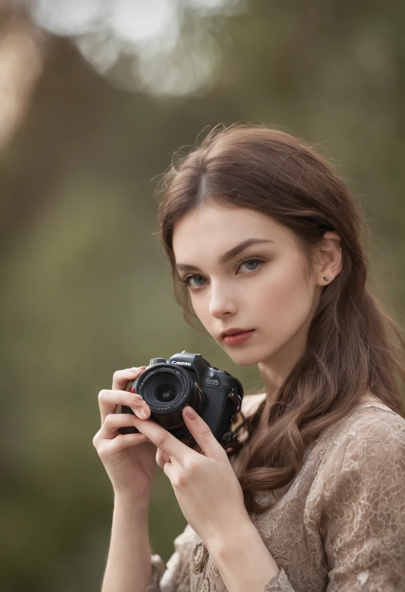 Create an image of a hamburger on a rock with a blurred background.