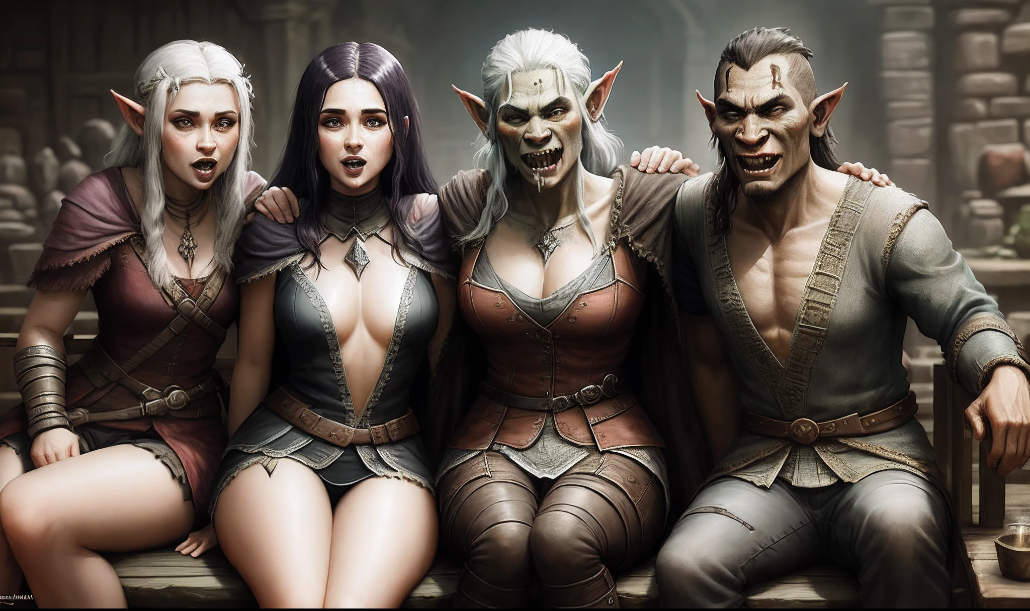 Orc symbaroum,The ,Riman,Sit on your knees,multiple persons,quadratic element,Lewdness,mouth drool,