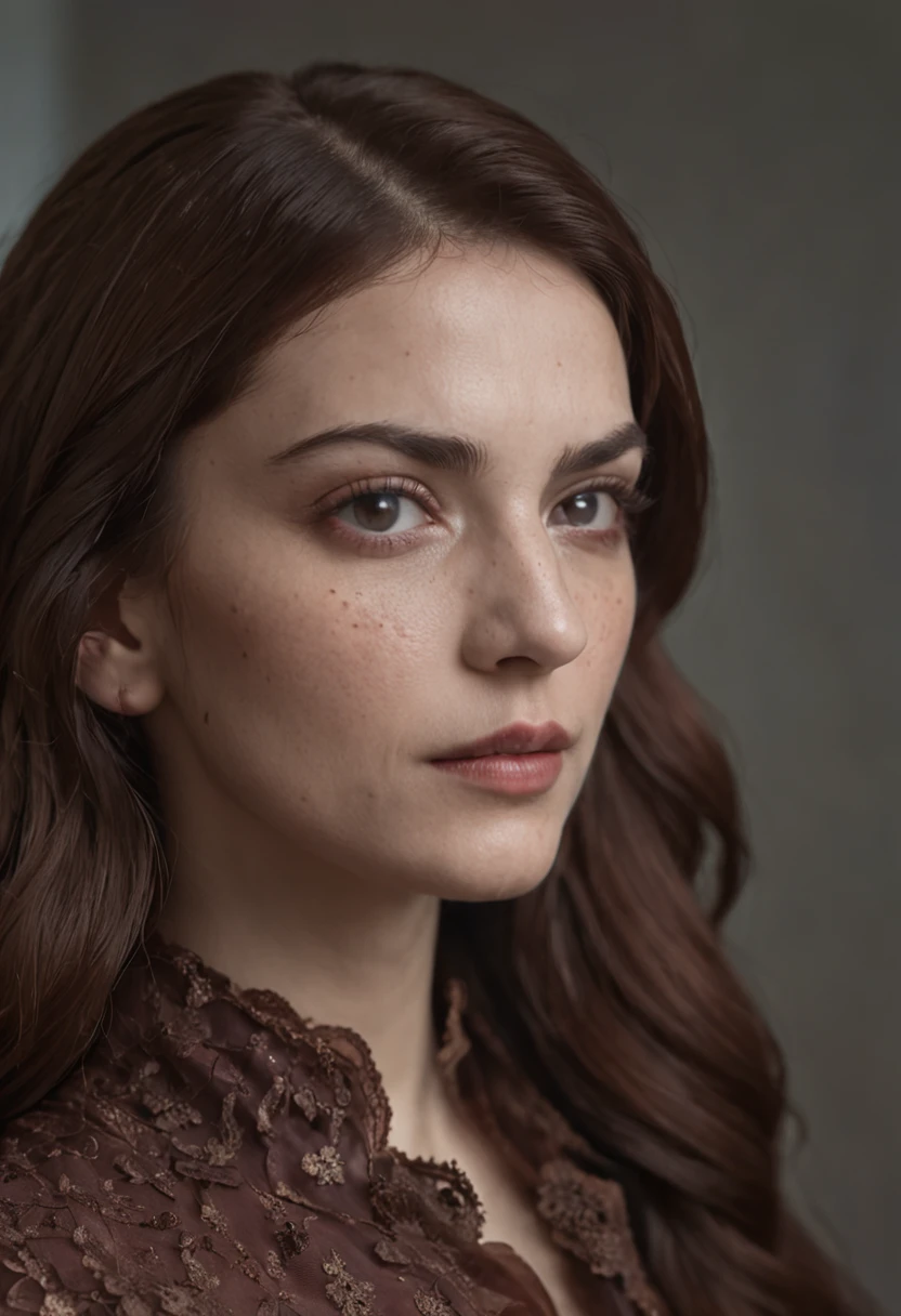 Türkan Şoray is captured in a photograph taken by Nan Goldin, (high detailed skin:1.2), 8k uhd, dslr, soft lighting, high quality, film grain, Fujifilm XT3