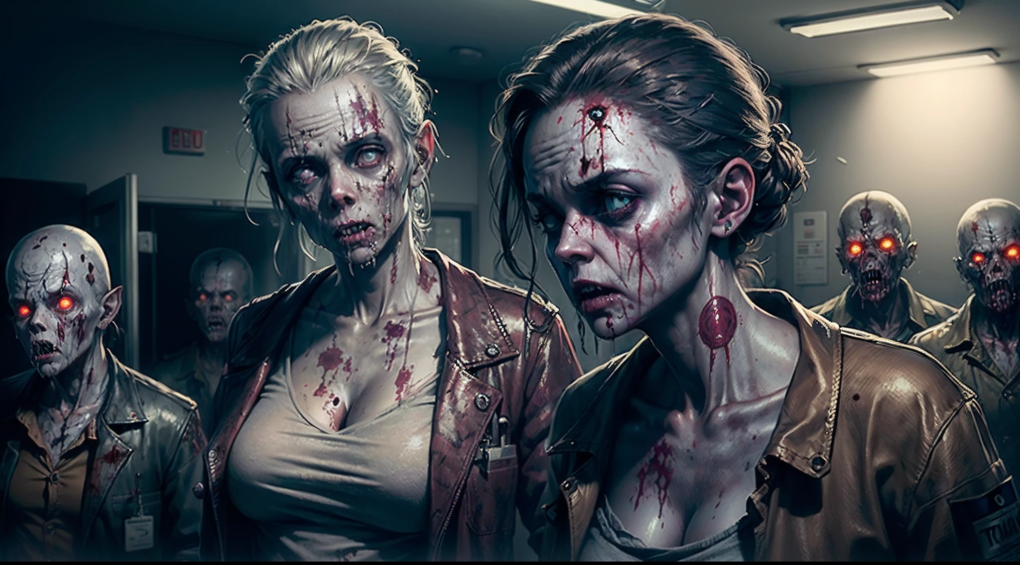 (( Ultra realismo )) , (( lifelike lighting )), (( various zombies )) , (( Hospital in decline )), (( Decomposing bodies )), (( homens e mulheres )), (( sangue realista ))