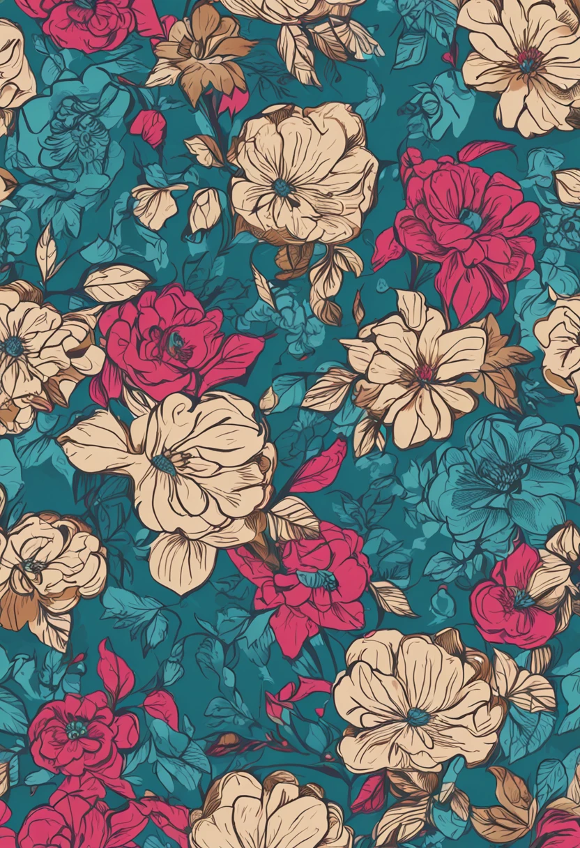 Seamless floral pattern, Background Story, papel de parede, love romantic flowers, graph design