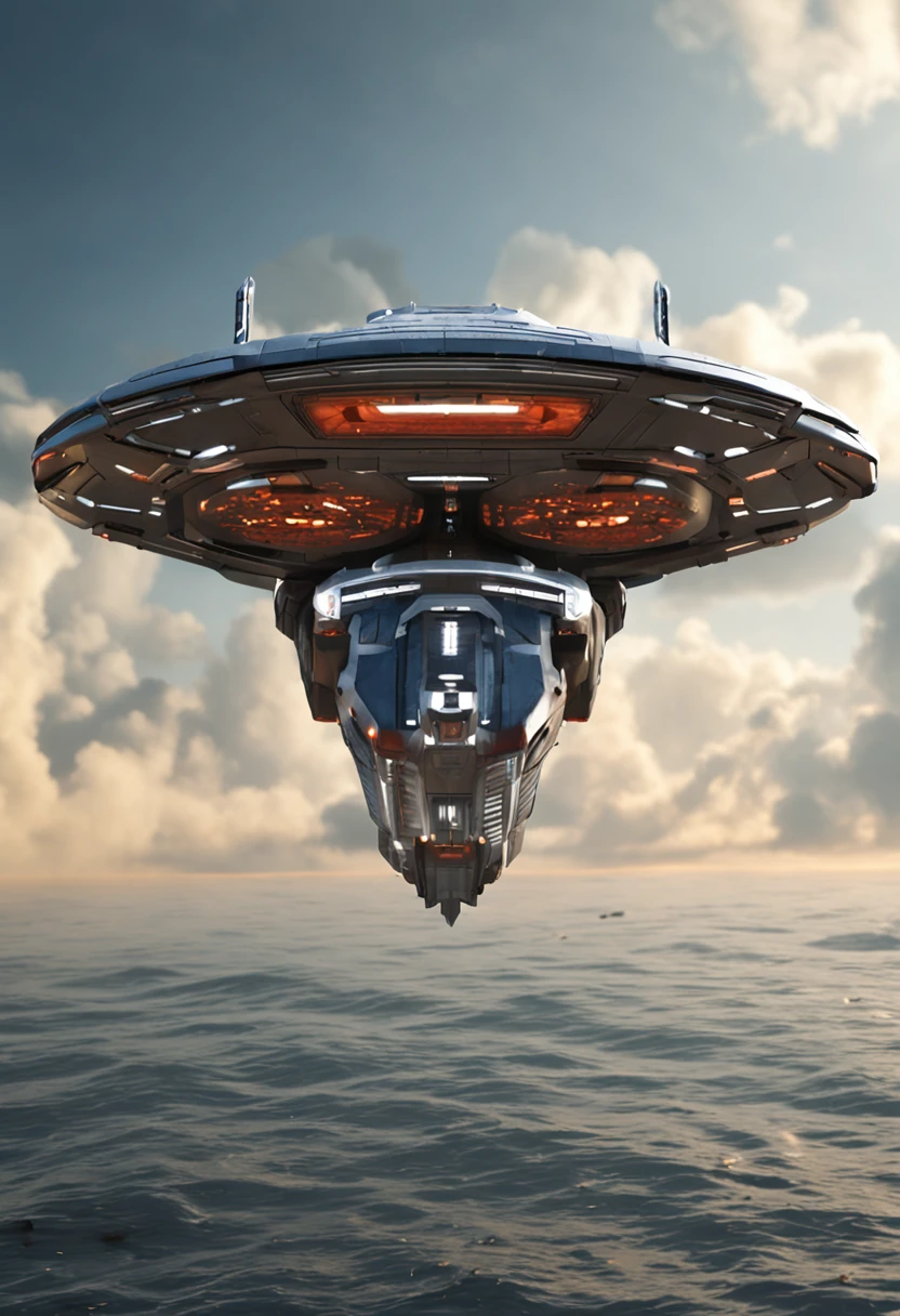 64-bit spaceship with aerodynamic design, equipped with small lasers."
Consistency: Integrate the same star badge found on Captain Nova's uniform onto the ship's hull.