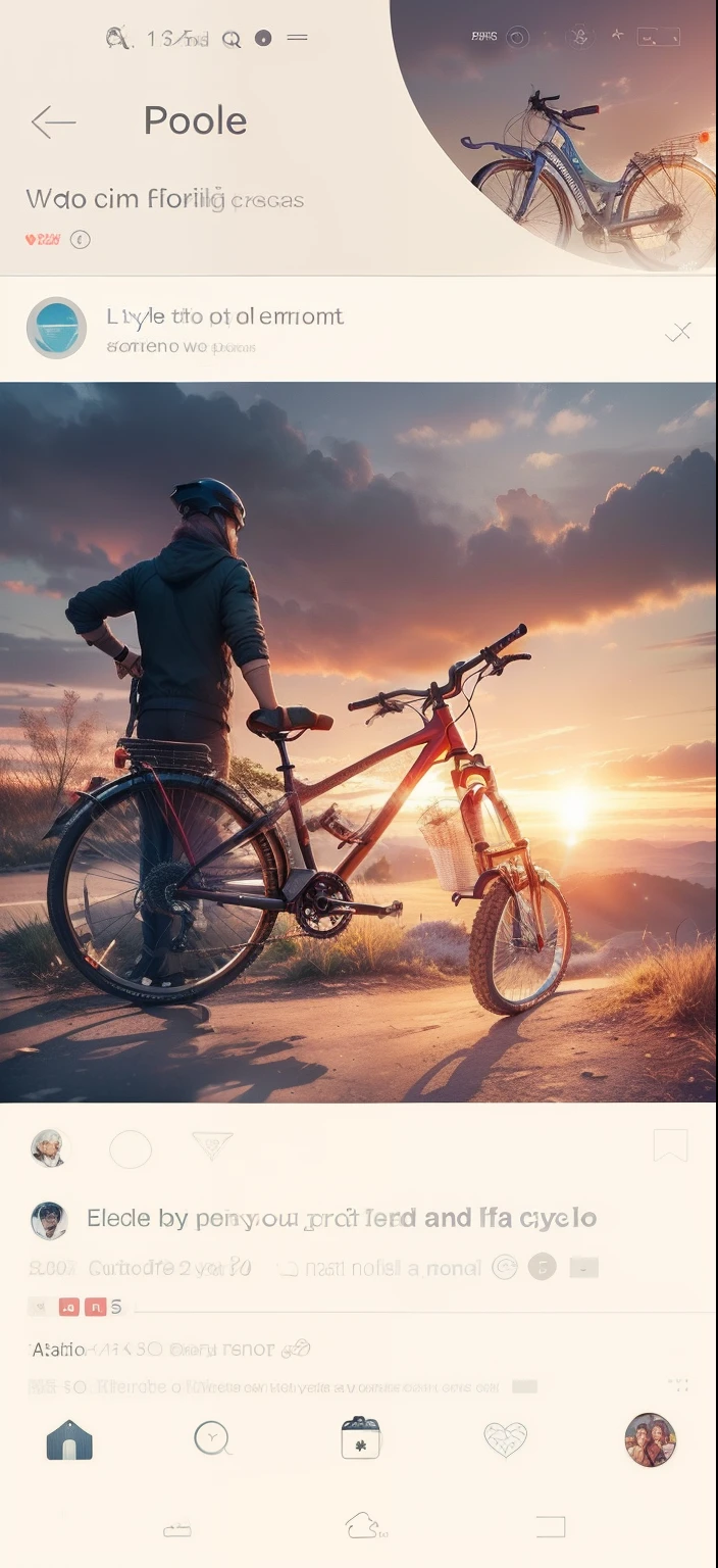Don't change the person and cycle only change the background unique and realistic please