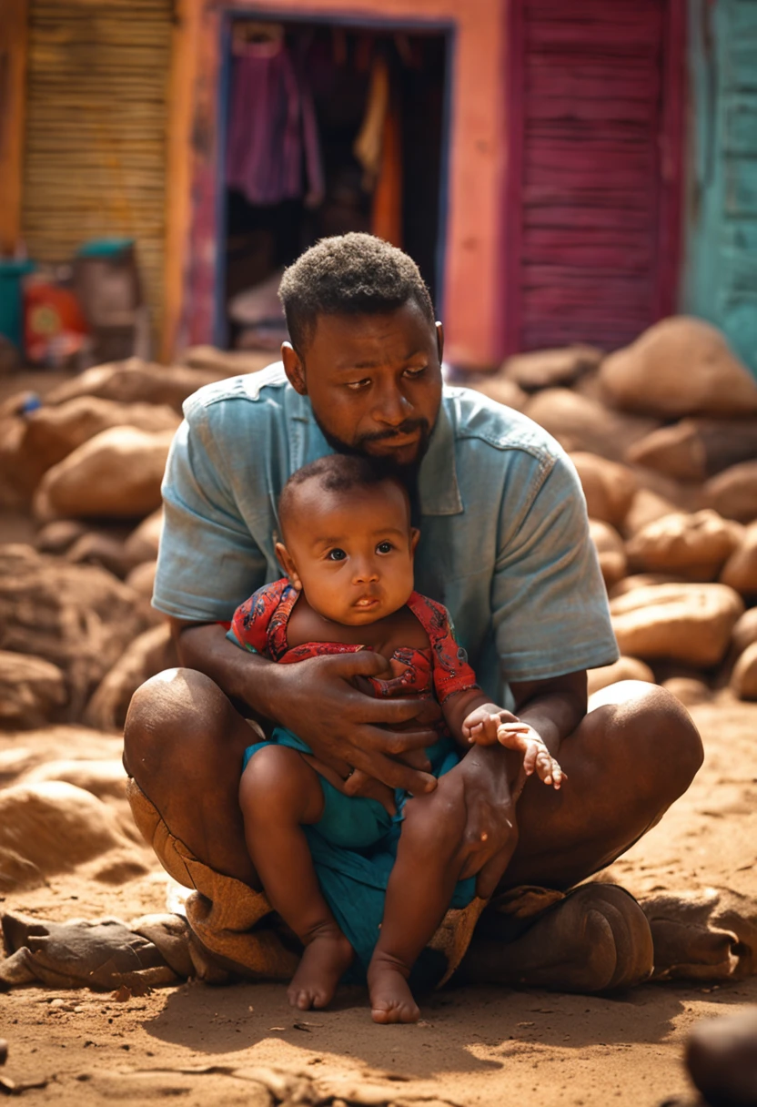 a man with his baby son on his lap