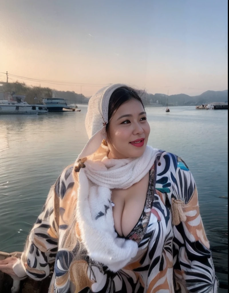 ((top-quality、8K、masterpiece:1.3))、Photorealsitic, foco nítido, high-level image quality, hight resolution, ((Portrait, Solo, japanes, Middle-aged woman, 50 years old、 bbw:1.3)), Wrinkles at the corners of the eyes, 、F-cup、Colossal tits、Full body photo、Messy room、Slum house、Show me the sides and sides、aunty、chubby、sexy pose、Although she is naked、Hide with a towel