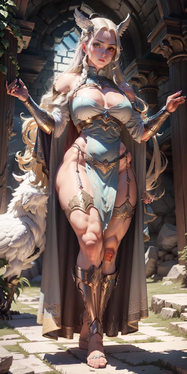 Asgard, valkyrie,Senhora Cavaleiro,Anatomia correta,epic fantasy digital art,tmasterpiece,8k,high-definition resolution,desenho detalhado,Qulidade Superior,, Epic composition,