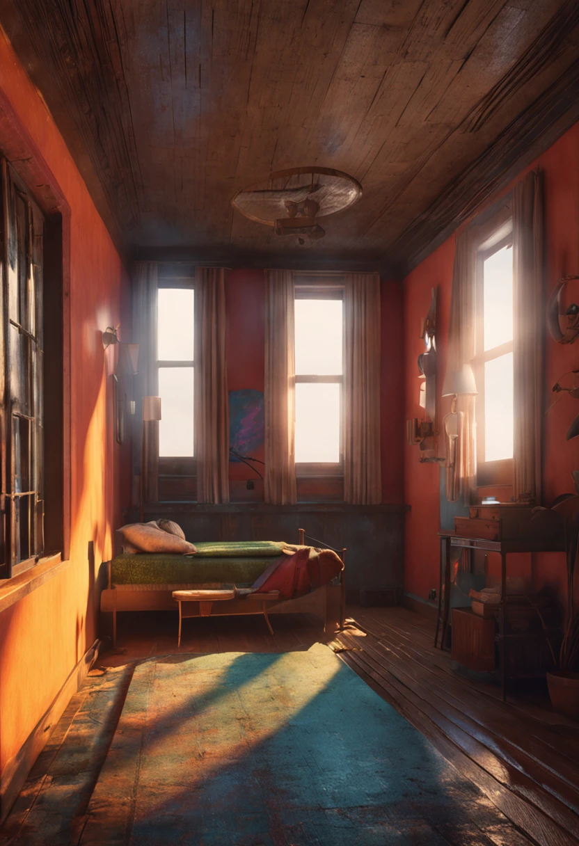 room with clouds