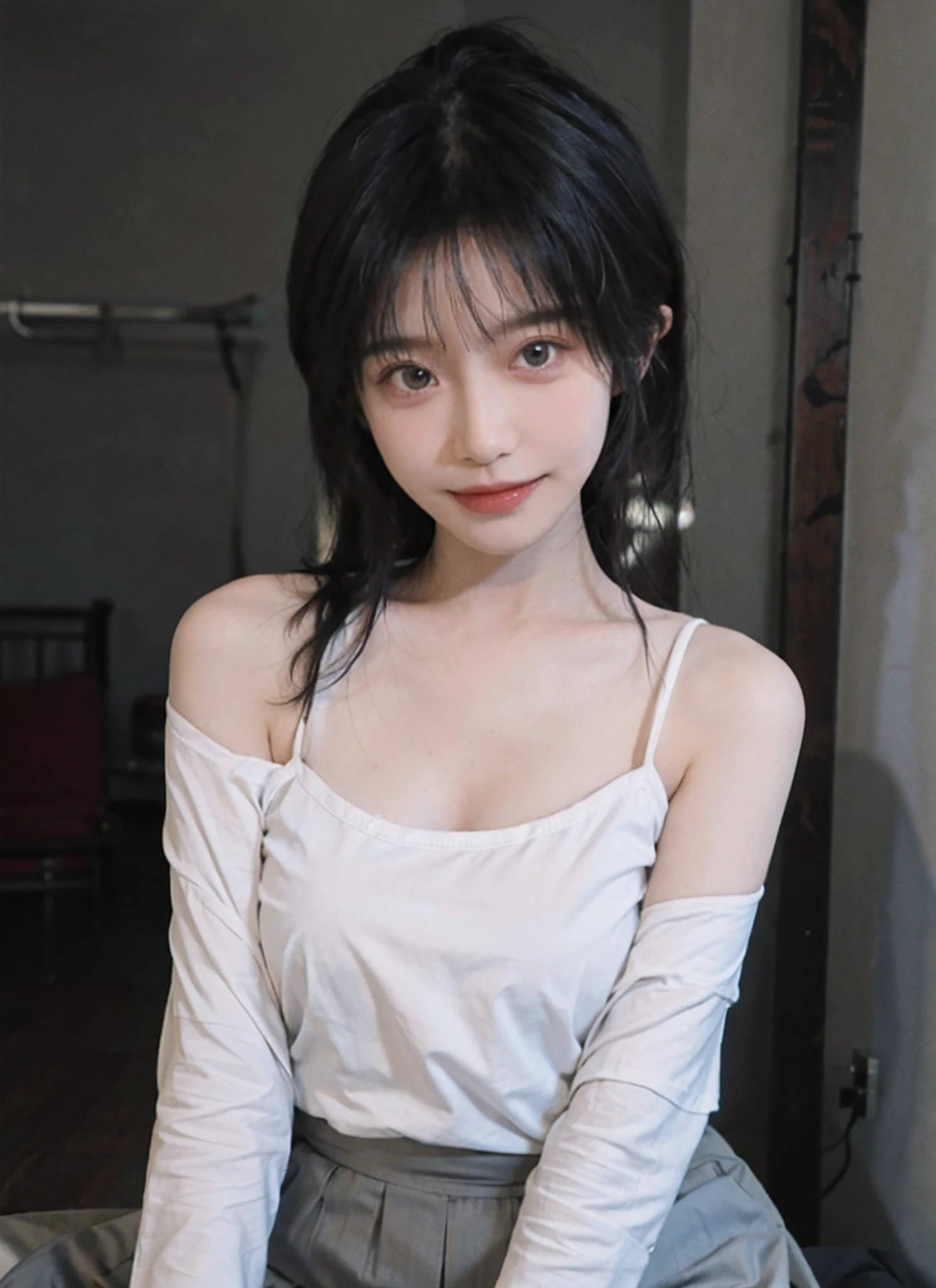 best qualtiy, 超高分辨率, (realisticlying:1.4), (tmasterpiece:1.3), (complexdetails:1.2), 1girll, 独奏, delicated, beautifuldetails, (Detailed eyes), (detailedfacialfeatures), (((mideum breasts:1.5))), skin tight, (head straight-looking at viewer), (best qualtiy:1.4), (超高分辨率:1.2), cinematric light, (Extreme detail illustration), (Gloss on lips, best qualityer, 超高分辨率, depth of fields, Caustics, Wide lighting, naturalshadow, 85mm, f/1.4, iso 200, 1/160s:0.75),1girll, 独奏, (((bralette)))ssmile, choker necklace,
