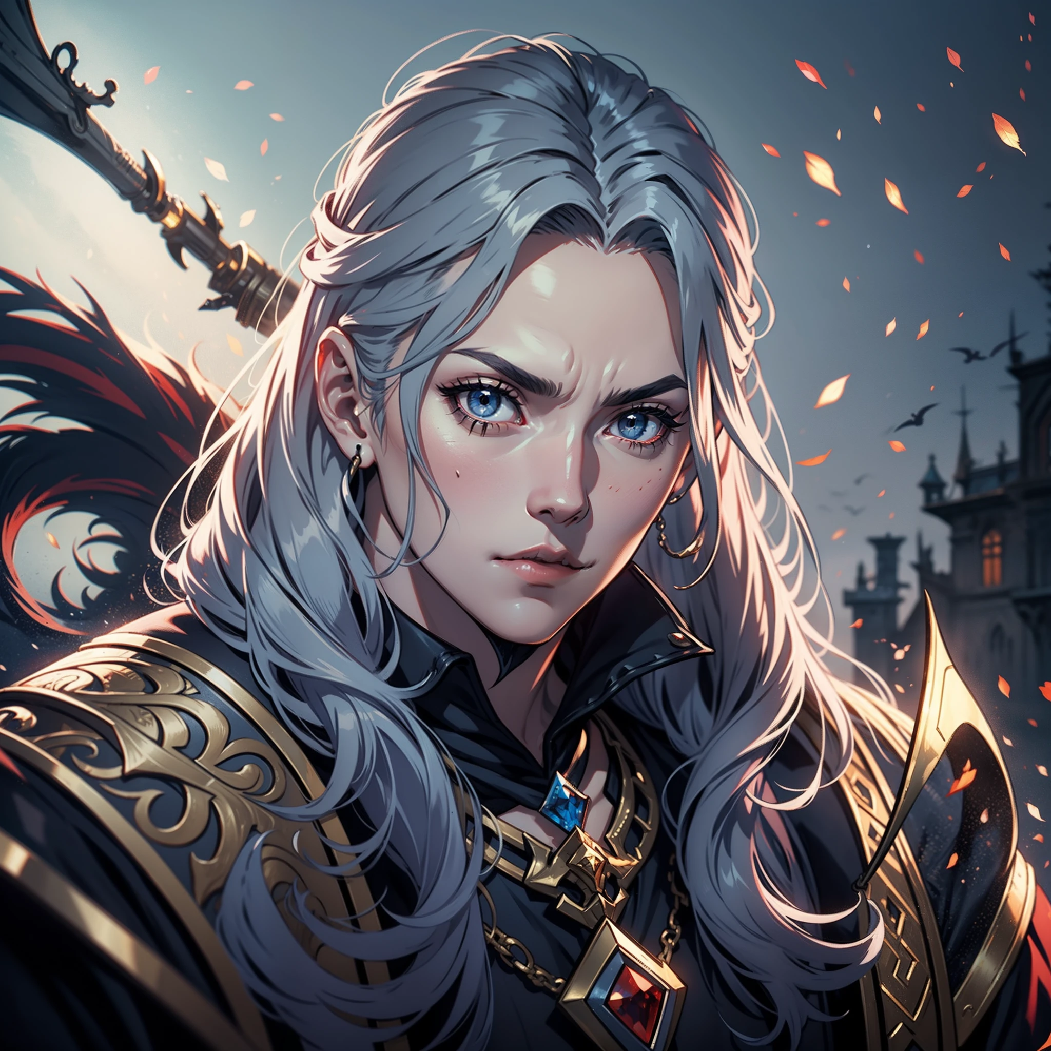 Castlevania Lord of the shadows hyper realistic super detailed lord Dracula hyper realistic super detailed Dynamic shot