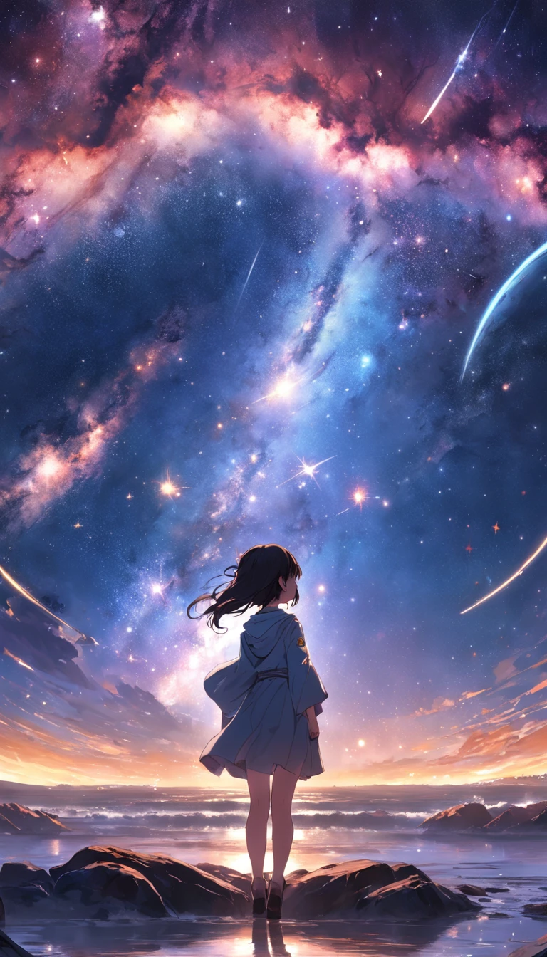 The entire galactic starry sky，Magnificent,Luz das estrelas cintilante，ilimitado，Fantastic sights。