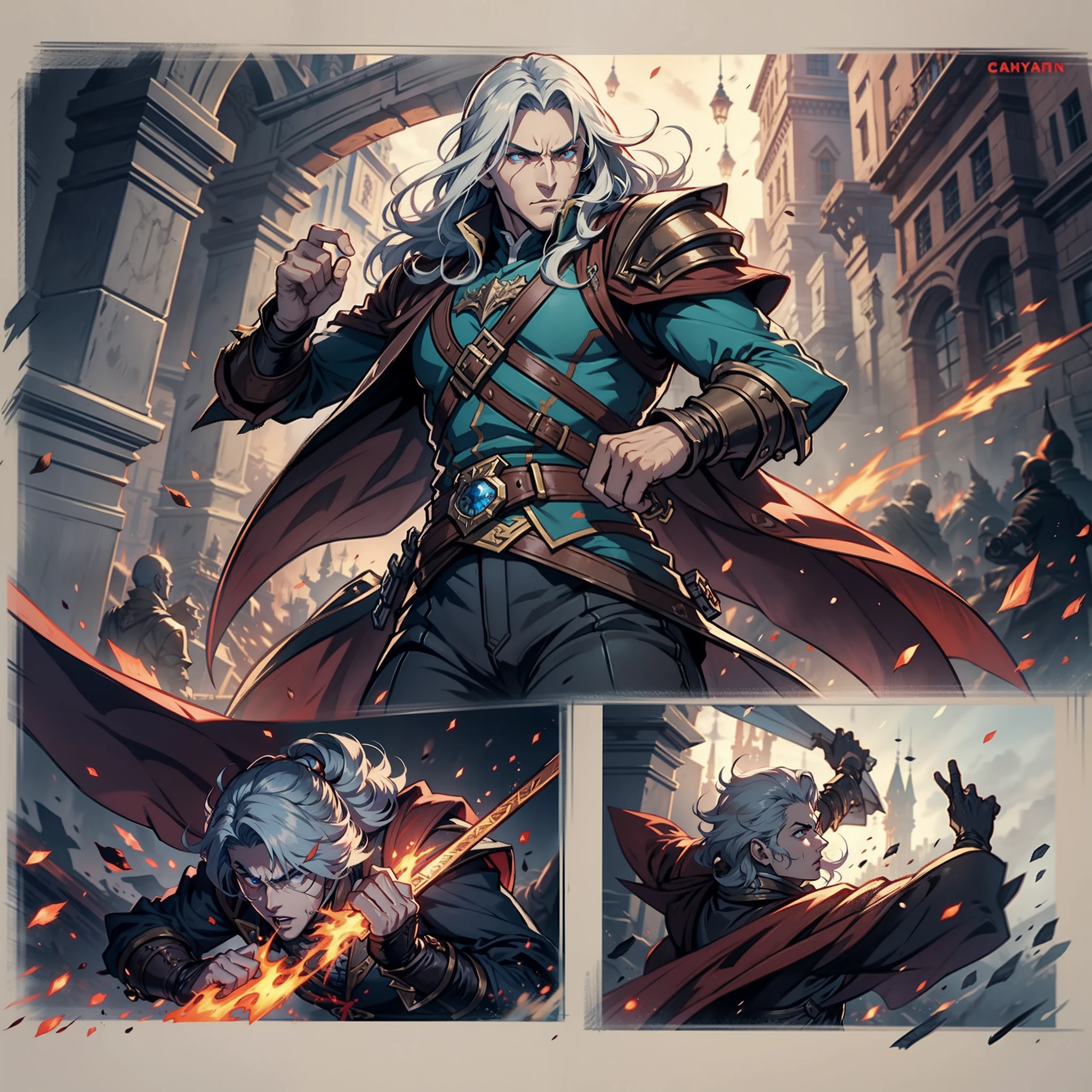 Castlevania Lord of the shadows hyper realistic super detailed Dynamic cinématic scenes of men in battle
