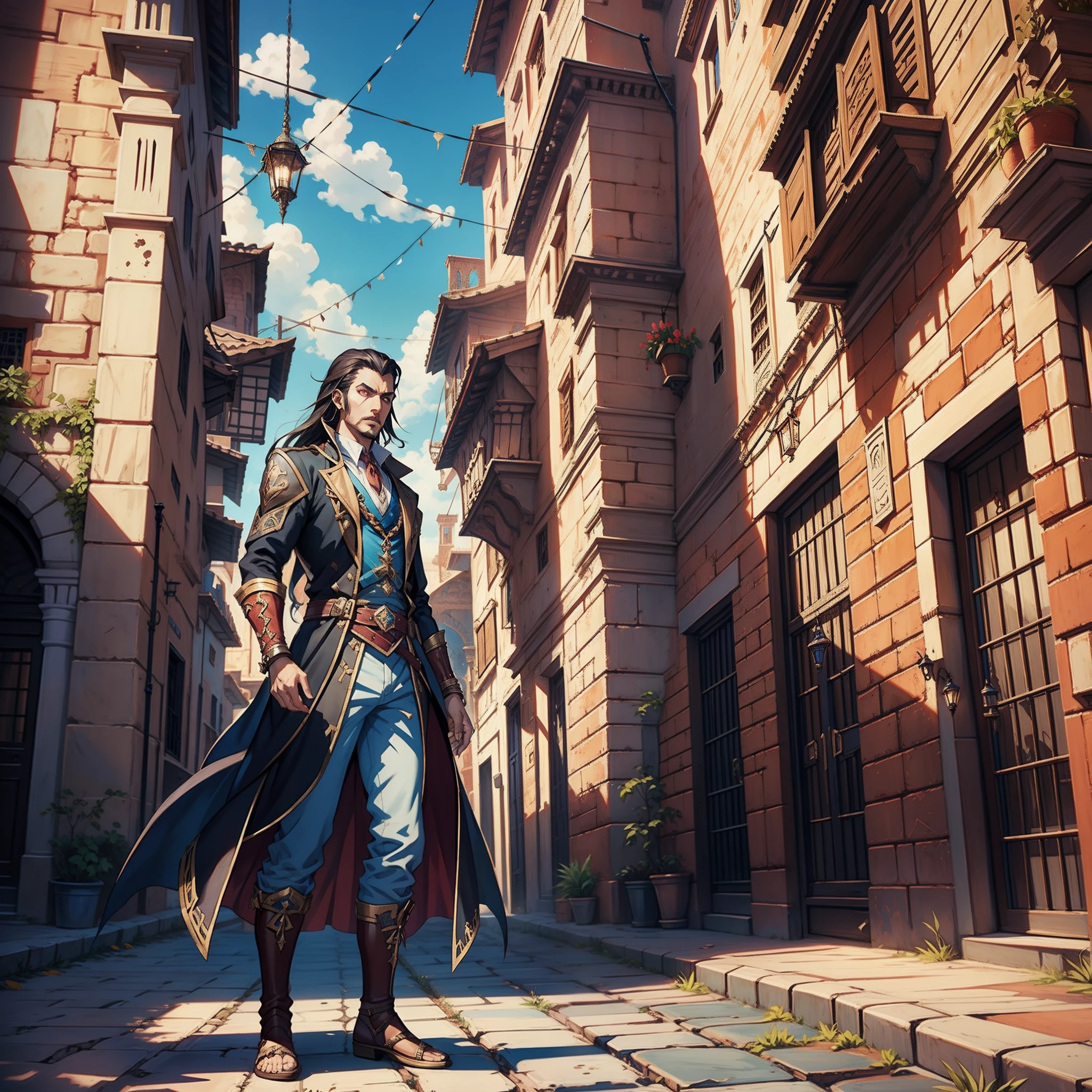 Castlevania Lord of the shadows hyper realistic moroccan style Super detailed in Moroccan city