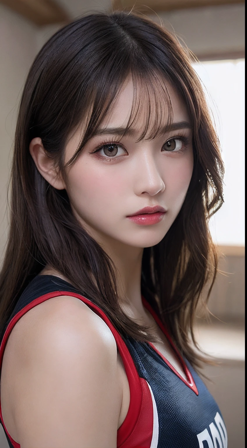 fashion modell、[[[[a closeup]]]]、[[[full bodyesbian]]]、perfect  eyes、Perfect iris、Perfect lips、perfect teeth、flawless skin、Soft front light、Glow、nffsw、(Subdued Color:1.2)、face Woman、Race Queen