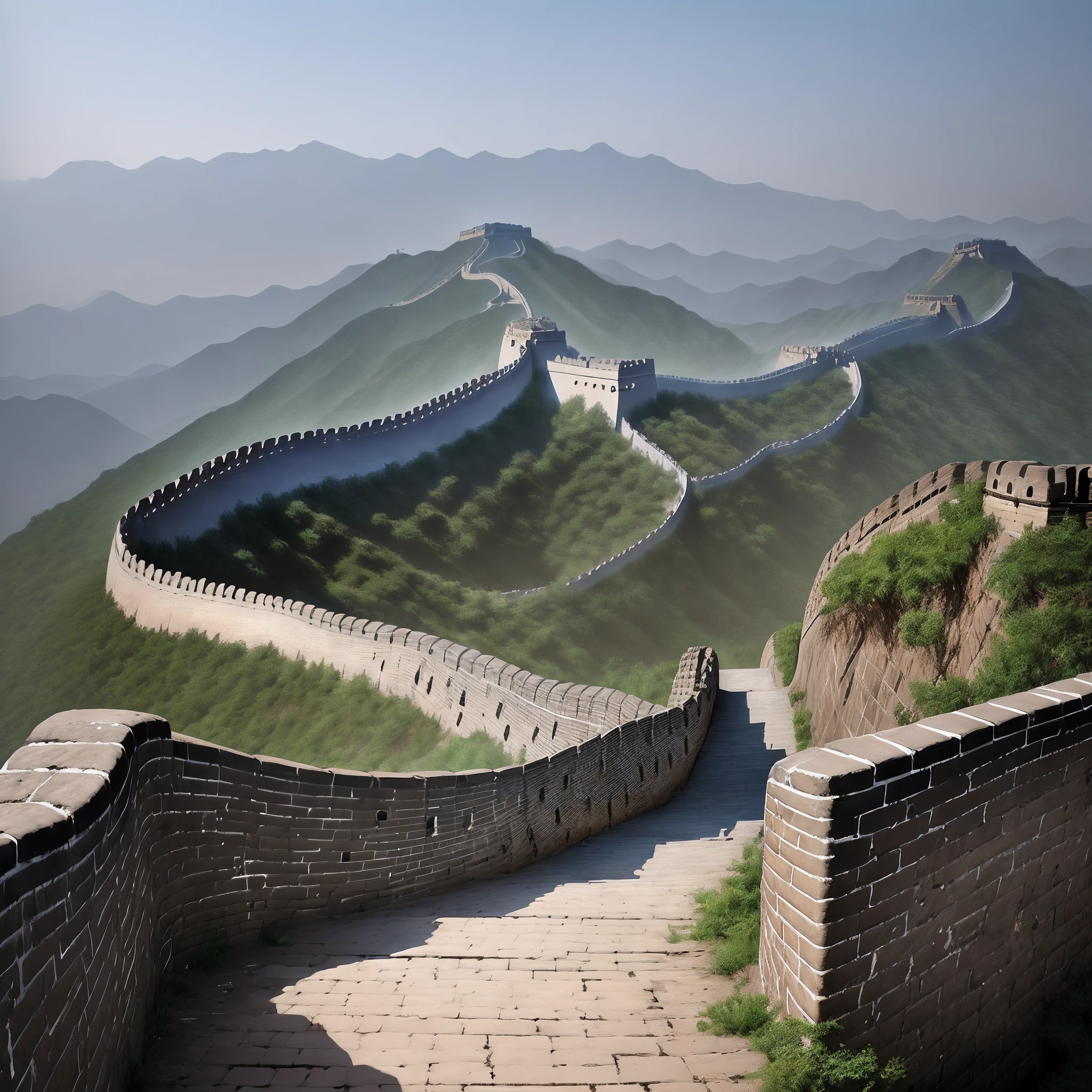 On one side is the Great Wall,On one side is Egypt,Represents a transition