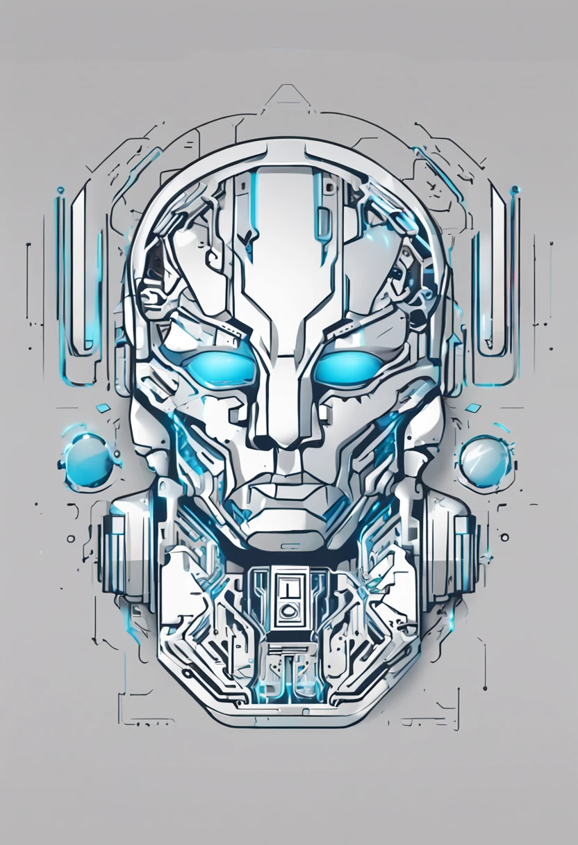 Desenhe uma logo minimalista para um canal do YouTube chamado 'InteligencIArtificial'. The design should incorporate an icon that represents artificial intelligence, as a digital brain or neural circuits. As linhas devem ser modernas e elegantes. The color palette should be a combination of cybernetic blue, prata e toques de vermelho. O nome 'InteligencIArtificial' deve ser escrito com uma fonte futurista e limpa, possivelmente em negrito, with 'Inteligenc' in cybernetic blue, 'IA' em vermelho destacado e 'rtificial' em prata.
