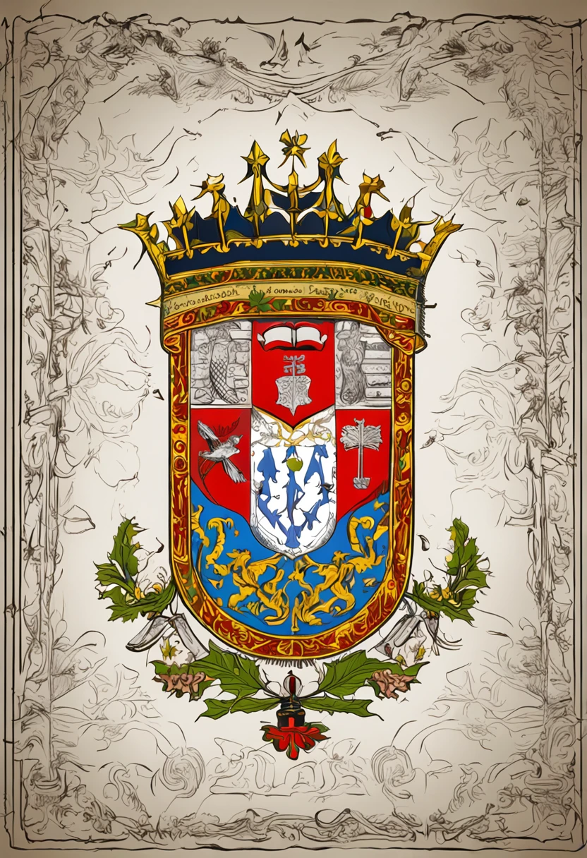 The coat of arms of the Cavalcanti family is one of the oldest and most traditional in Brazil. Ele foi concedido a Filippo Cavalcanti, The family patriarch, pelo rei de Portugal, D. Sebastian, em 1571.
The coat of arms is composed of a silver shield, with a red mantelo seeded with quadrifolia of the first and an ass of blue brocant on the trace of the mantel..
Each element of the coat of arms has a symbolic meaning:
The silver shield represents the purity and nobility of the family.
O mantelado vermelho representa a coragem e a bravura.
The quadrifolia of the first represent faith and hope.
A asna de azul brocante representa a humildade e a simplicidade.
The coat of arms of the Cavalcanti family is a symbol of pride and tradition for their descendants. It represents the values and history of one of the most important families in Brazil.
Here are some additional details about the coat of arms:
The shield is the main element of the coat of arms. It is divided into two equal parts by a horizontal line.
The mantle is a mantle that covers the shield. It is usually used to represent a title or a position.
The quadrifolia are four-petaled flowers. They are used to represent faith, Hope, charity and justice.
The donkey is an animal known for its humility and simplicity.
The coat of arms of the Cavalcanti family is a symbol that has been passed down from generation to generation, preserving family history and tradition.
