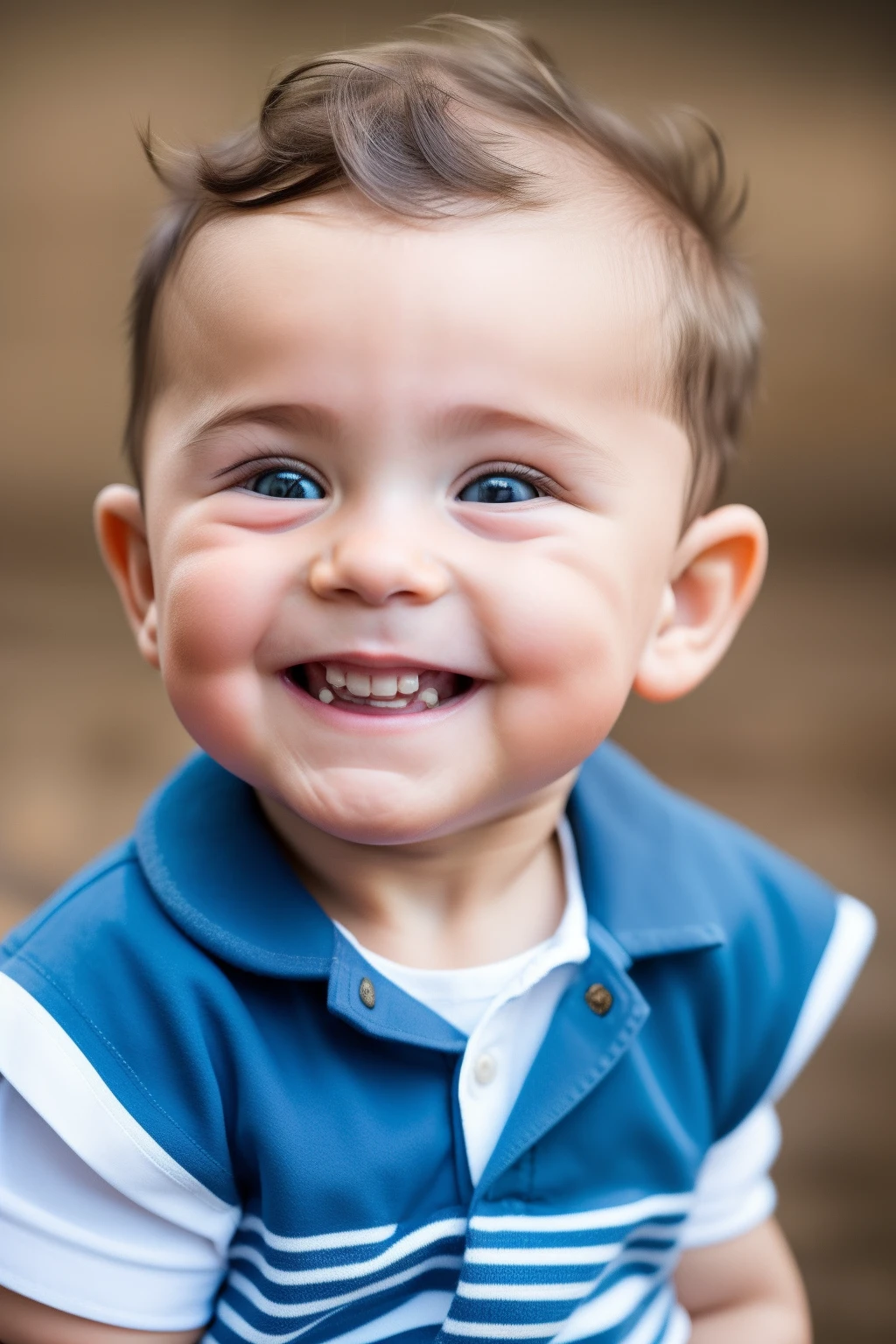 Introducing Max, a joyful 2 to 3-yr-old withtuft of soft hair atop his head. His big, gleaming eyes mirror his happiness, and his round cheeks crease into dimples when he grins.