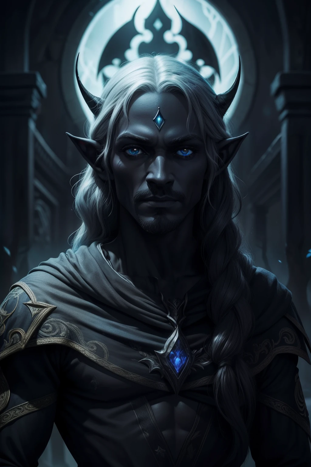 best illustration), 8k, detalhes intrincados, melhor qualidade, Ultra Detalhado, best ilumination, melhores sombras, Ultra HD, drow, elfo negro, homem, masculino, lider dos elfos, roupas esfarrapadas, cicatriz no olho