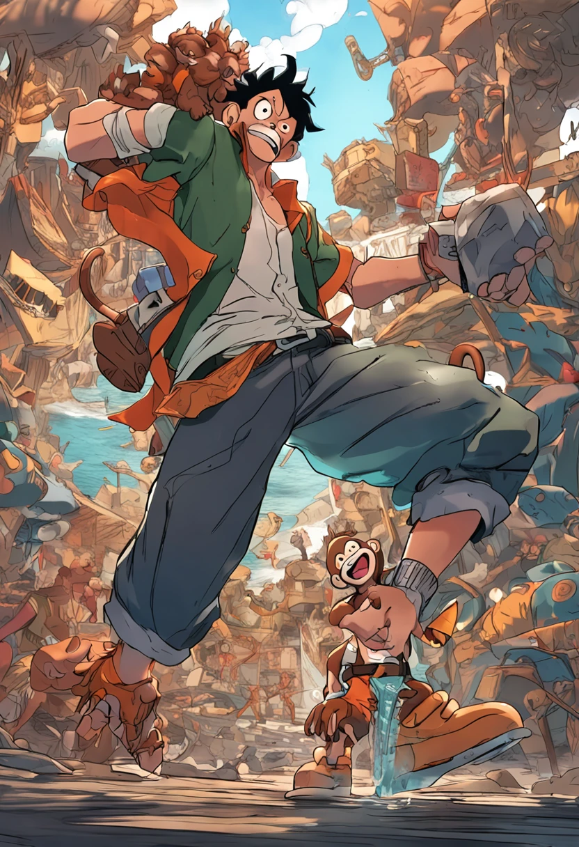 monkey d luffy misturado com nami