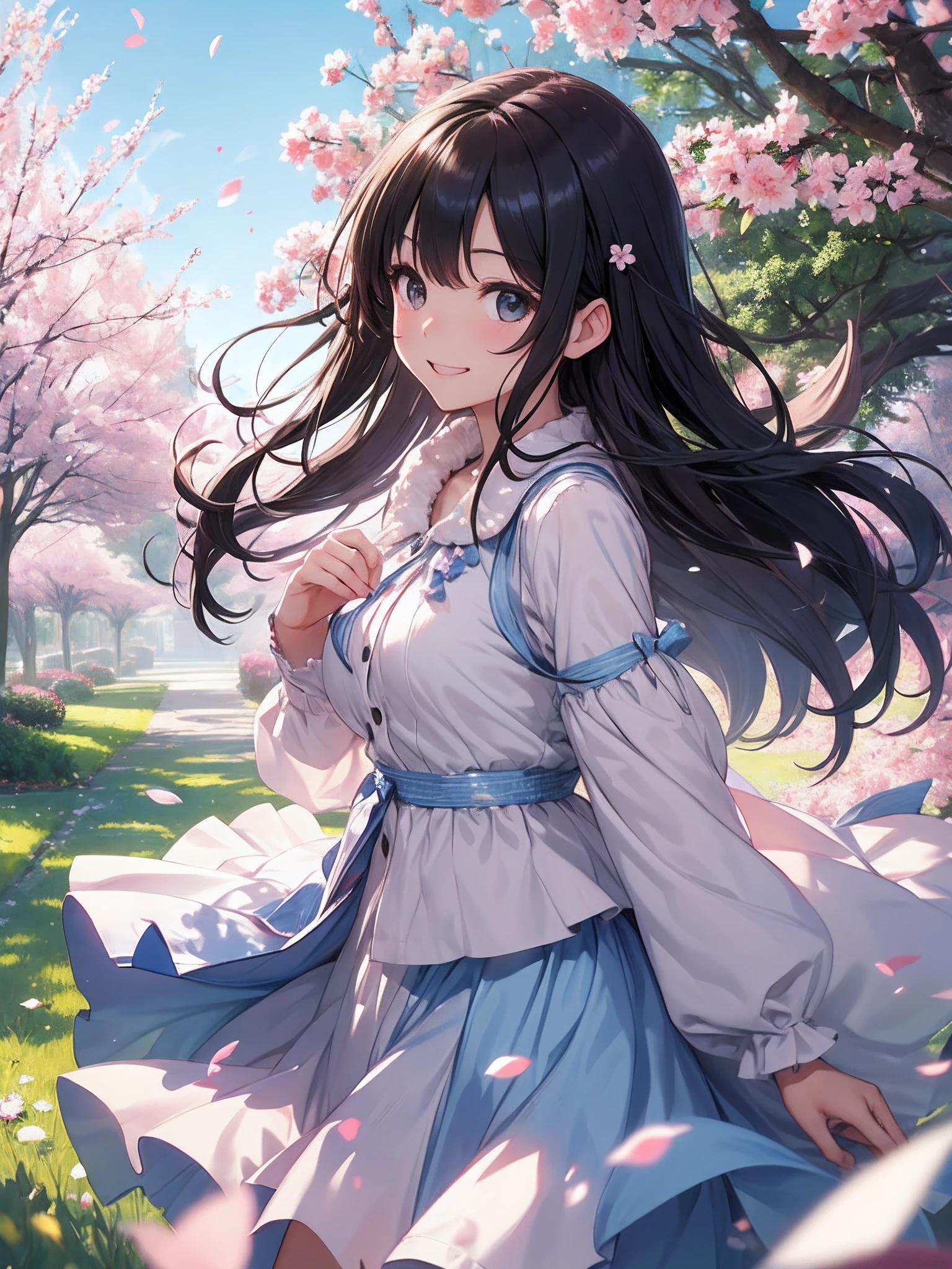 Bright spring days(tag:1.0)、Clear blue sky(Skysky:1.0)Under、
break
High school girl walking with hair fluttering in the wind(The hair:1.0)。Images soften at the edges、Young in the scene々Captures the vibrant essence。
break
Her smile, expressed in soft focus, illuminates the surroundings(a smile:1.0)。
break
Each stride she takes is full of energy.(stride:1.0)、Her light laughter echoed in the air(laught:1.7)、Fully encapsulated with soft focus technology。
break
The background is a little blurry、Emphasizing her in this spring scene。