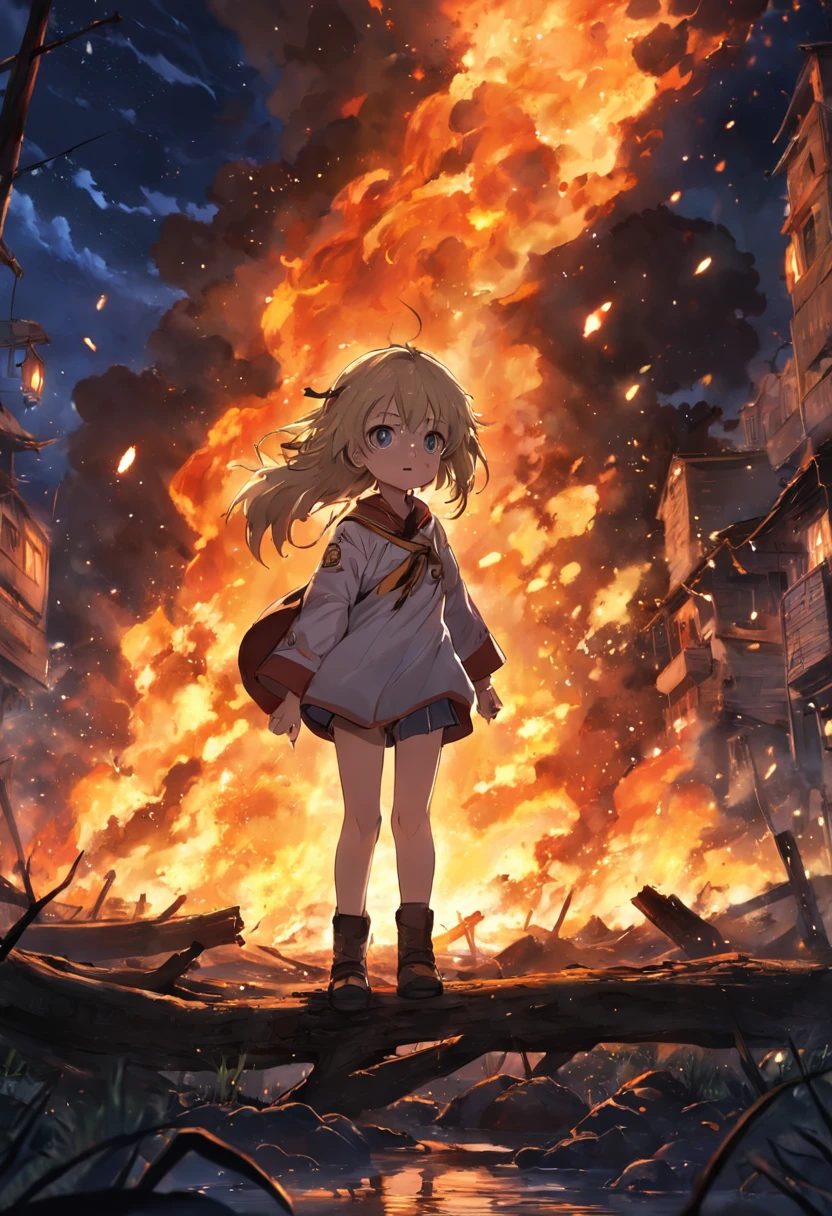 When I was about 5-6 years old I was a very messy kid and loved fire/fogueiras uma vez estava com meu irmao em um lugar de natureza no incio da noite com meu irmao mais novo de 3 anos tambem branco como eu
