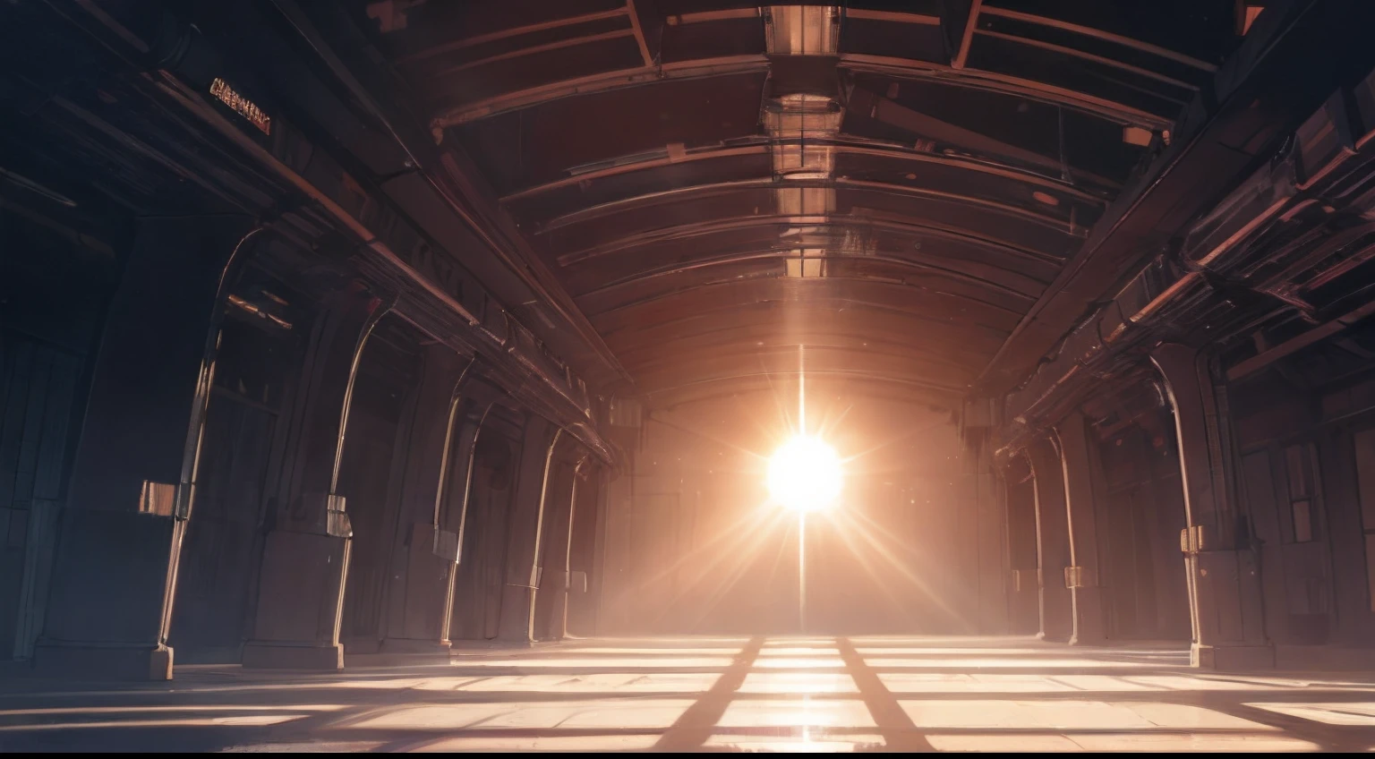 High quality, High resolution, Extreme Detail, No person, feeling of despair, Decadent, Underground space, In the darkness、Some sun rays,