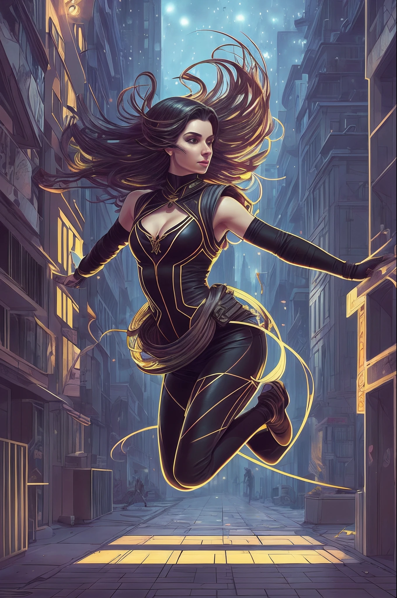 beautiful furry cat, woman, jumping between buildings,orange skin, shorts, tank top, photorealistic beautiful woman, full body, hyperdetailed painting, luminism, bar lighting, complex, 4k resolution concept art portrait by Greg Rutkowski, Artgerm, WLOP, Alphonse Mucha, little steampunk pojatti realistic fusion, details Isometric Fractal Bioluminescents, 3D Rendering, Octane Rendering, Intricately Detailed, Cinematic, Trending In The Arts Season | Isometric | Incredibly colorful, hand-drawn, dark, gritty, very realistic, klimt, erte .12k, intricate, hyper-realistic centered cover photo. definition of success, cinematic, draft, mix of bold dark lines and loose lines, bold lines, on paper,perfect fingers --auto --s2