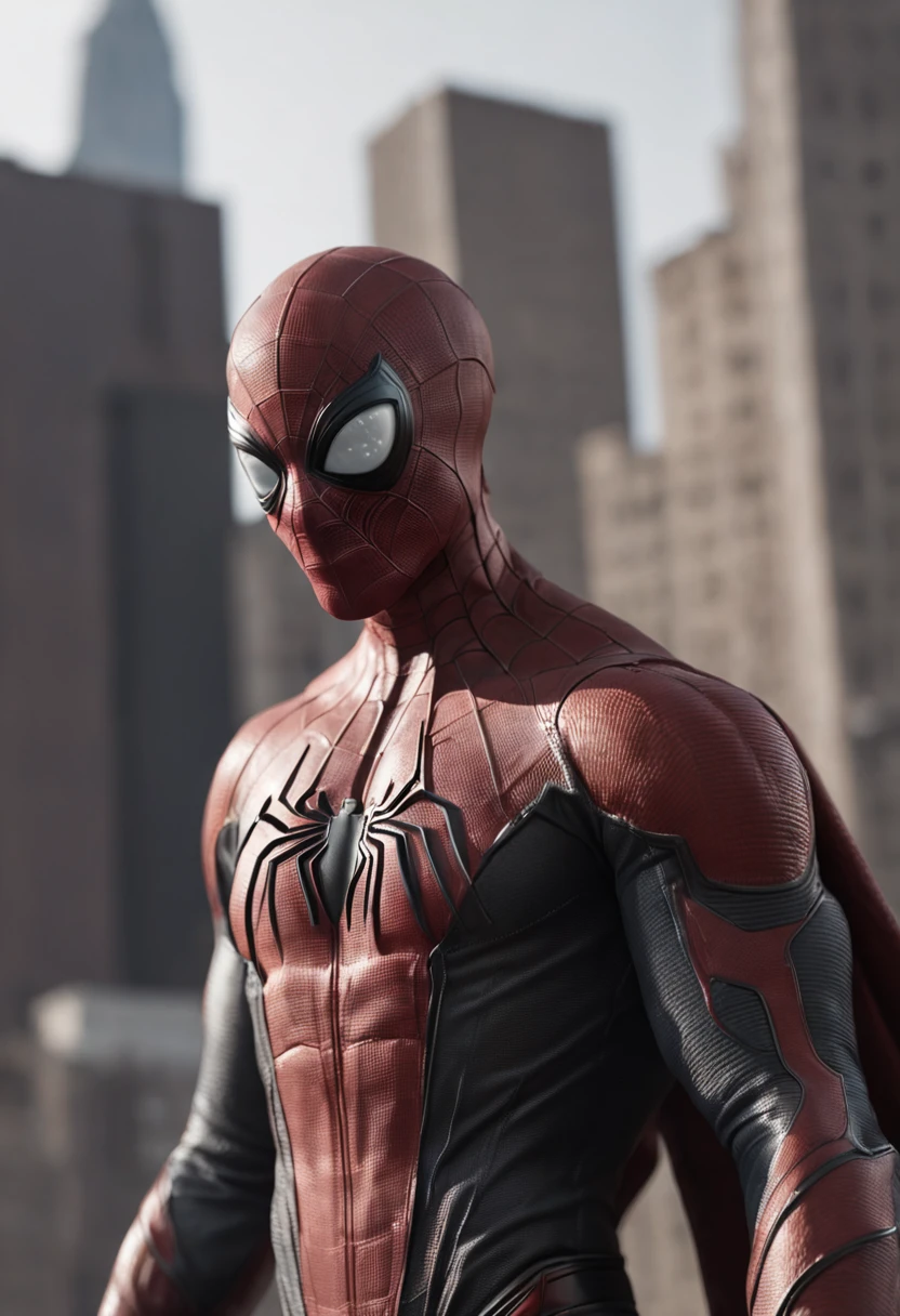 Invading aliens,wearing spiderman suit, Invasive insects,8 legs,uncanny,blood vess,,Murderous,Full body like,combats,The city was destroyed,of a real,Facial features are carefully depicted,Realistic skin texture,Dark style,depth of fields,high light,Real light,Ray traching,oc rendered,Hyper-realistic,best qualtiy,8K,Works of masters,super-fine,Detailed pubic hair,Correct anatomy,sharp focus on eyes,Bokeh,Facial features are carefully depicted