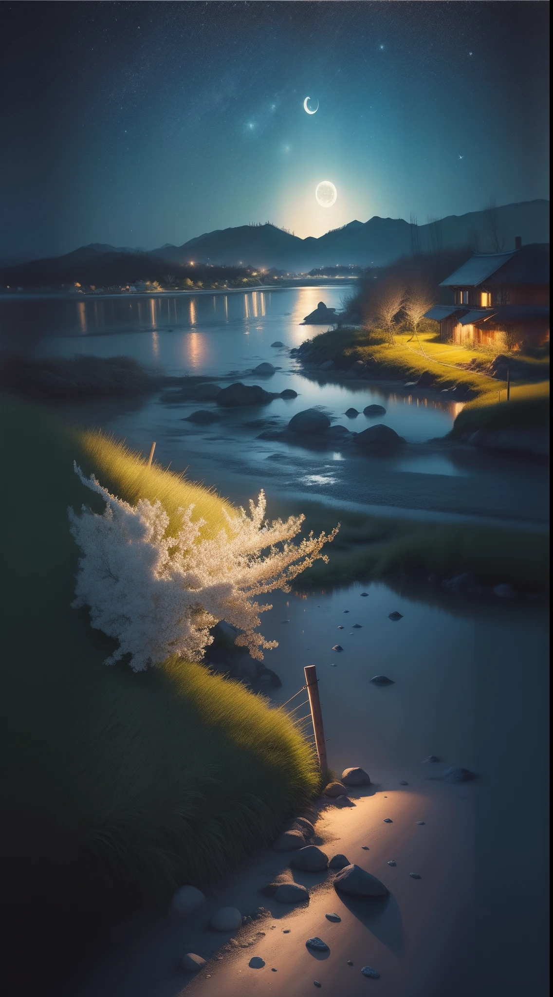Starry Night Polar Sun