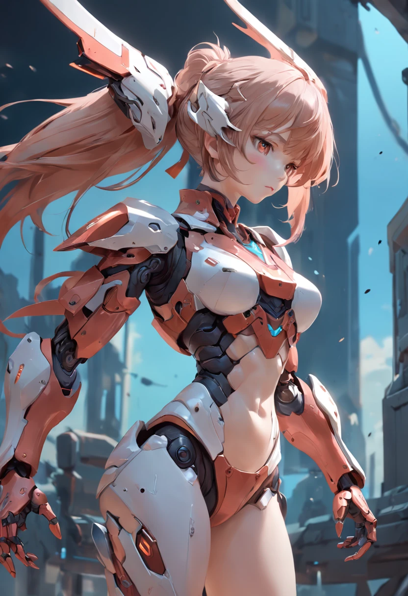 Close-up of a woman in armor, full body concept, full body concept art, detailed full body concept art, ( ( concept art of character ) ), female mecha, senior concept artist, beautiful full-body concept art, interesting character design, full body action concept art, skin concept, inspired by the senior character artist, Feng Zhu concept art,stand posture