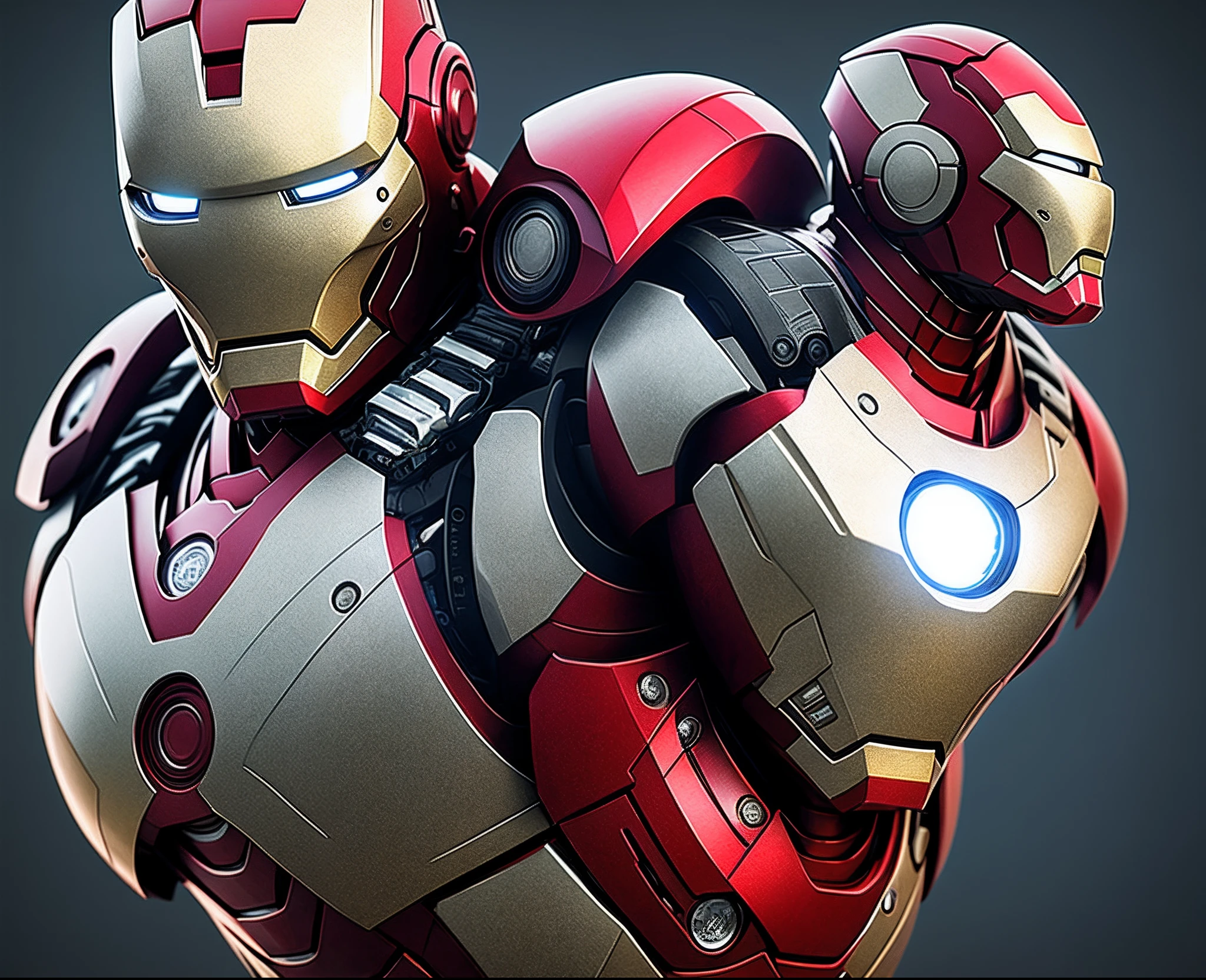 ironman, TM Samurai, intricate face details, Poster style, pictogram, Vibrant, colorful, vectorstyle, Digital art, 4K, Intricate details, big breasts enchanting, Professional manufacturing, Beautiful vector illustration, 12k resolution, 。.3D, All characters in detailed full body, Highly detailed, vibrant, Ultra high quality, hyper photorealism, Photorealism, rendering by octane]