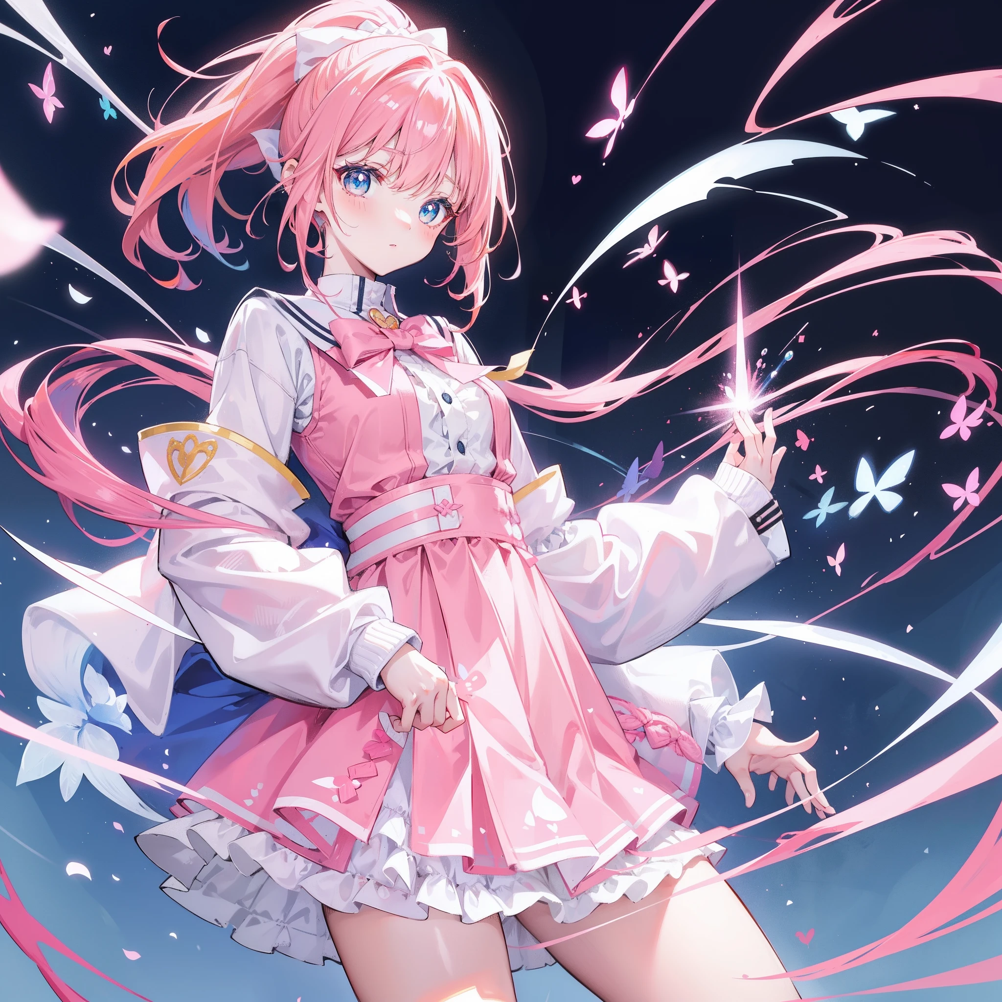 Long light orange hair,Pink bow,Fairy braids,Nurse's uniform with slightly blue hands,White figure eight bangs,Fairies in soft clothes flutter blue and white yarn,She is a fairy-like sword cultivator girl with pink and yellow hair,High ponytail,Jacket school uniform,Slim waist, Flat chest,Sweet cute girl with slightly blue hands,White figure eight bangs,Fairies in soft clothes flutter blue and white yarn,She is a fairy-like sword cultivator girl with pink and yellow hair,High ponytail,Jacket school uniform,Slim waist, Flat chest,Sweet cute girl with short pink hair with a sense of transparency,Wearing a milky white ultra-light pink school uniform,Light pink pupils,Super cute sweet girl pink yellow hair,High ponytail,Jacket school uniform,Slim waist, Flat chest,Sweet cute girl with dark pink hair, Charming pink love pupils, Daji black pink hair wearing a pink dress with pink and black, Charming pink love pupils, Daji wearing a pink and black dress