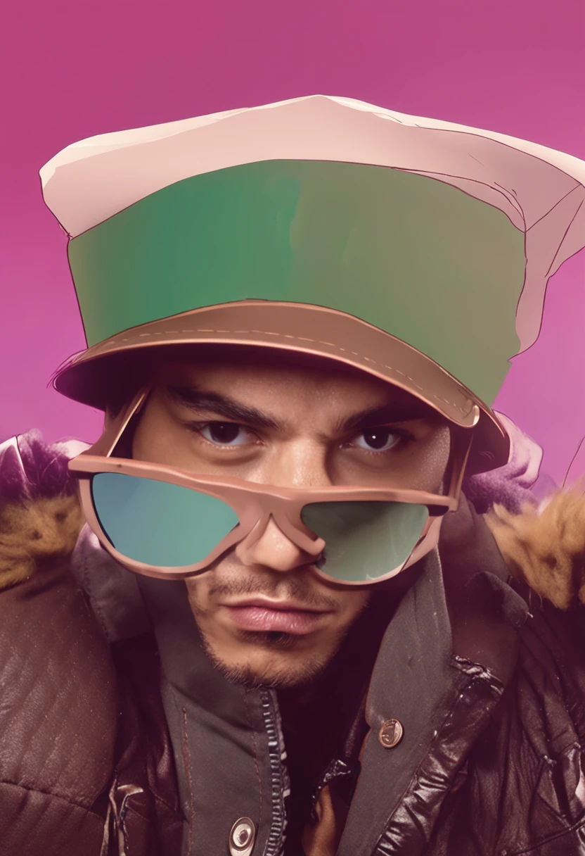 Arafed man wearing a brown hat and a brown jacket, uma foto colorida inspirada em Ludovit Fulla, instagram, hiper-realismo, em torno de 1 9 anos, imagem de qualidade muito baixa, usando gorro, foto de perfil headshot, taken in the early 2020s, Foto de perfil, Streamer do Twitch / Jogador Ludwig, usando um gorro, andres rios