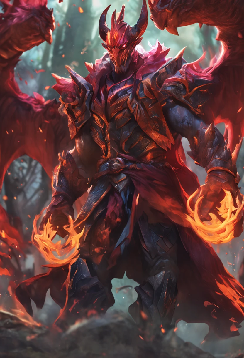 a close up of a person standing on a stage with a fire, demon male, djinn man male demon, male djinn man demon hybrid, muscled humanoid balrog demon, human male demon, raziel irl, man male demon, ruler of inferno, evil devious male, male vampire of clan banu haqim, the former demon king