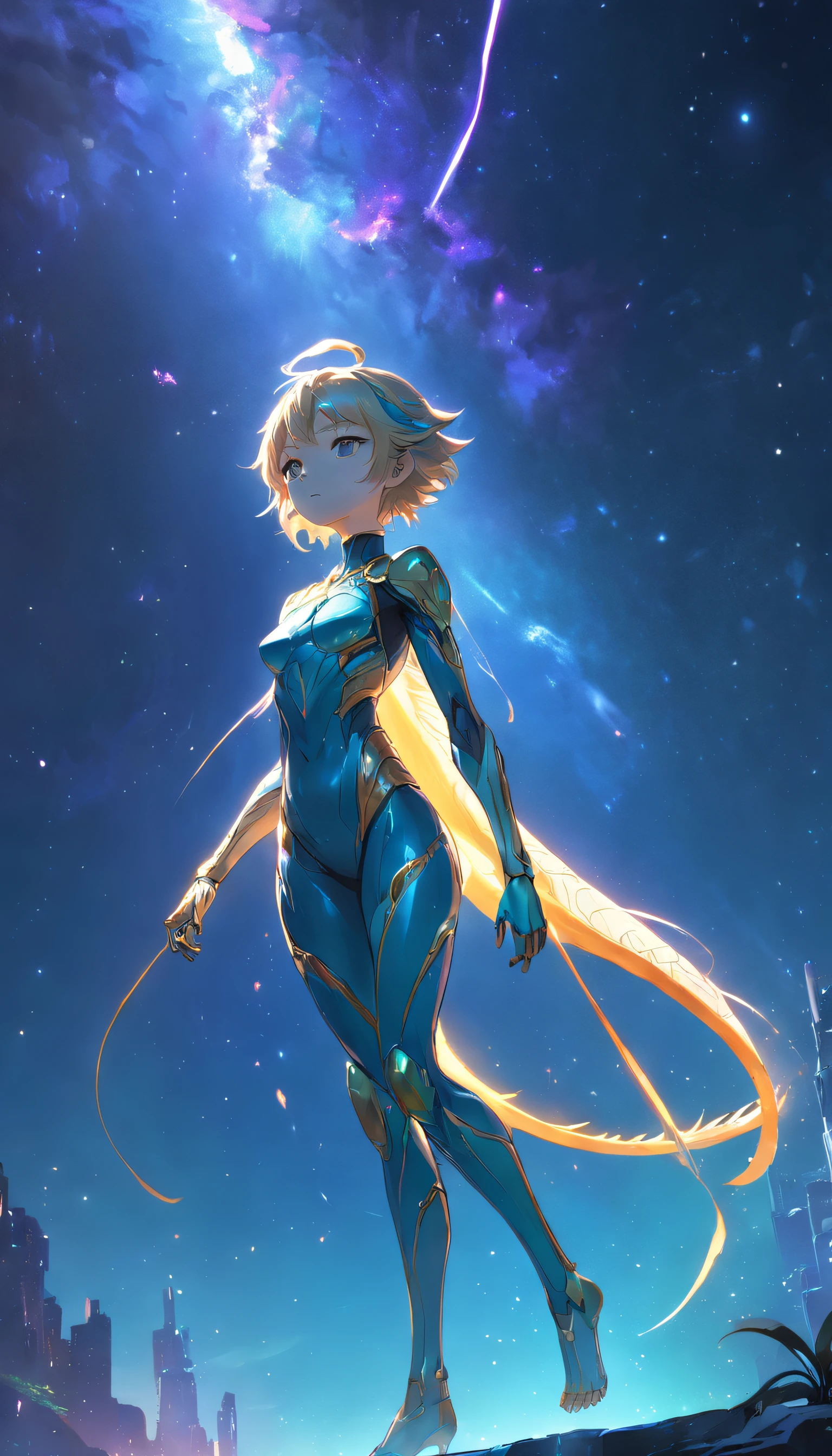 (Full body posing:1.5), (colorful:1.2), Dynamic angle, (extremely detailed CG unity 16k wallpaper:1.1), (Denoising strength: 1.45), (tmasterpiece:1.37), Close-up of an alien lizard, Illuminated by a single beam of light from a distant star., god rays, sparkle, glowing light