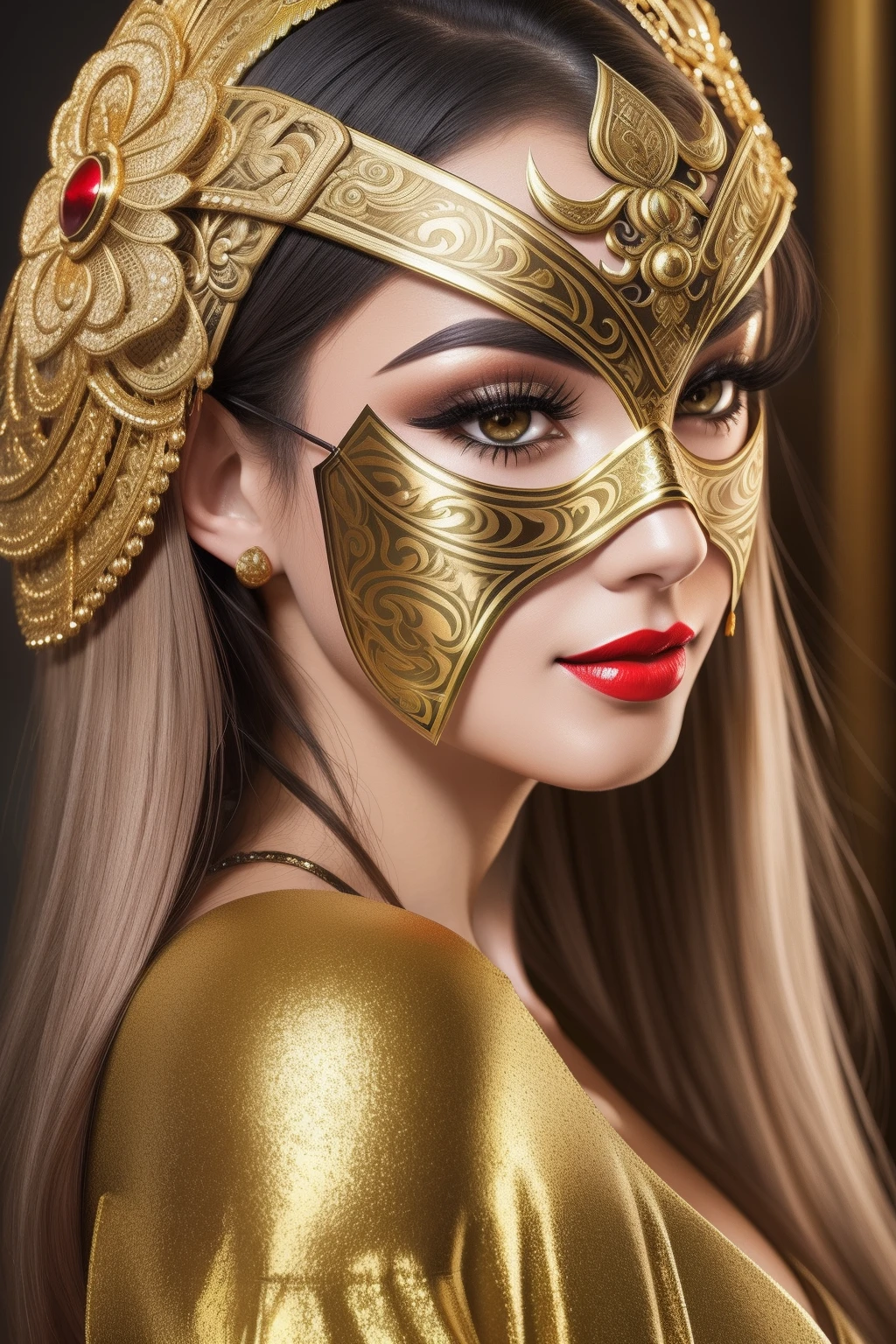 Make a woman heroine with a mask, (com mascara de heroi cobrindo o rosto todo, deixando descoberto olhos, boca e nariz), com lutador de lutalivre mexicano, fundo antigo, elegante, deslumbrante, (papel de parede), arte conceitual, detalhes intrincados, altamente detalhado, ((cinemactic)), Dramatic, (mais alta qualidade, Concedido, obra-prima:1.5), (fotorrealista:1.5), fotografia, Realistic photo, Nikon, Luz Natural, 4k, highes definition, XF IQ4, 150MP, 50 millimeters, ISO 1000 Certification, 1/Anos 250, Luz Natural, Adobe Lightroom, photolab, Photographic Affinity, PhotoDirector 365,