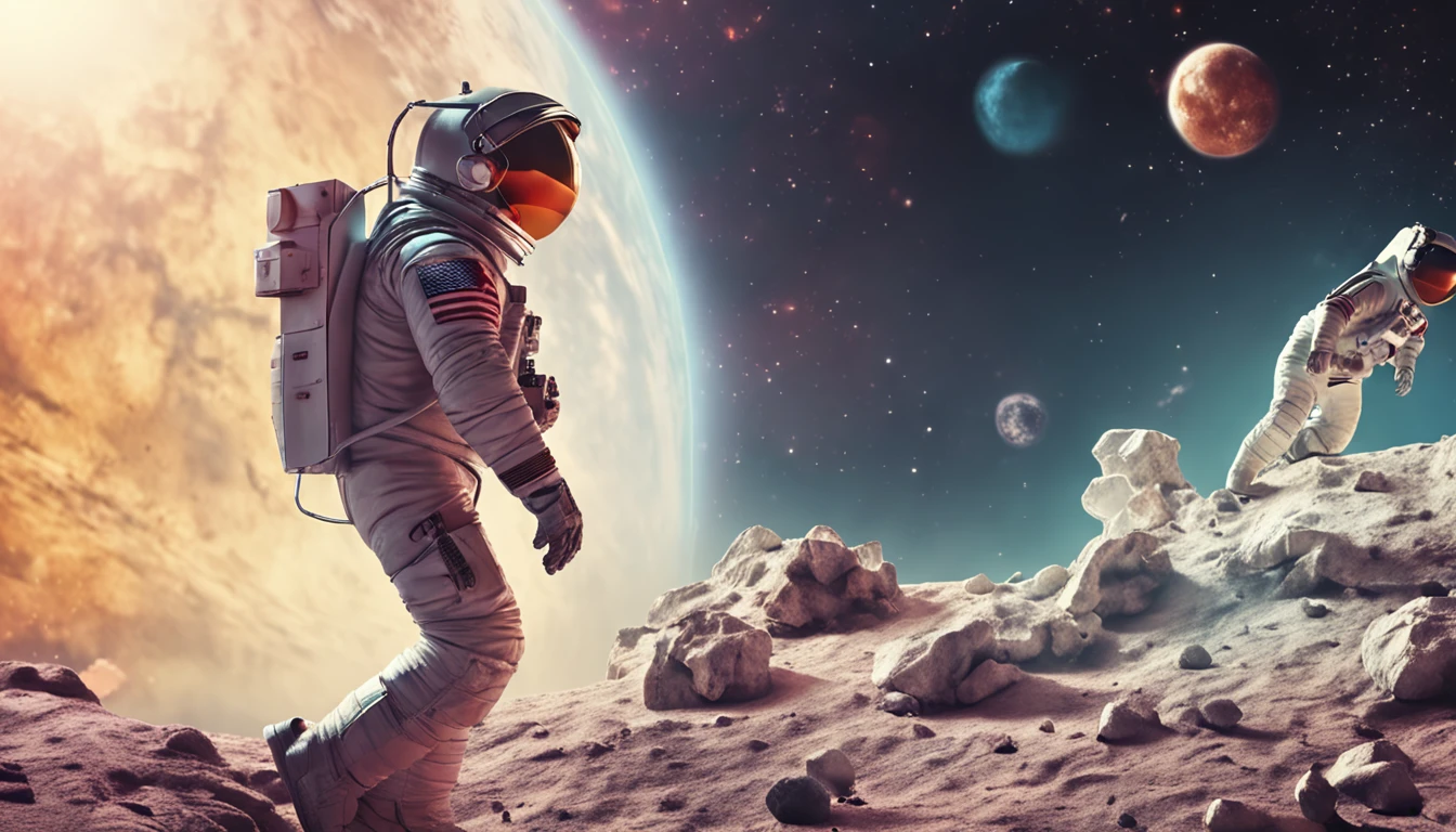 extraterrestre jugando beisbol en la luna