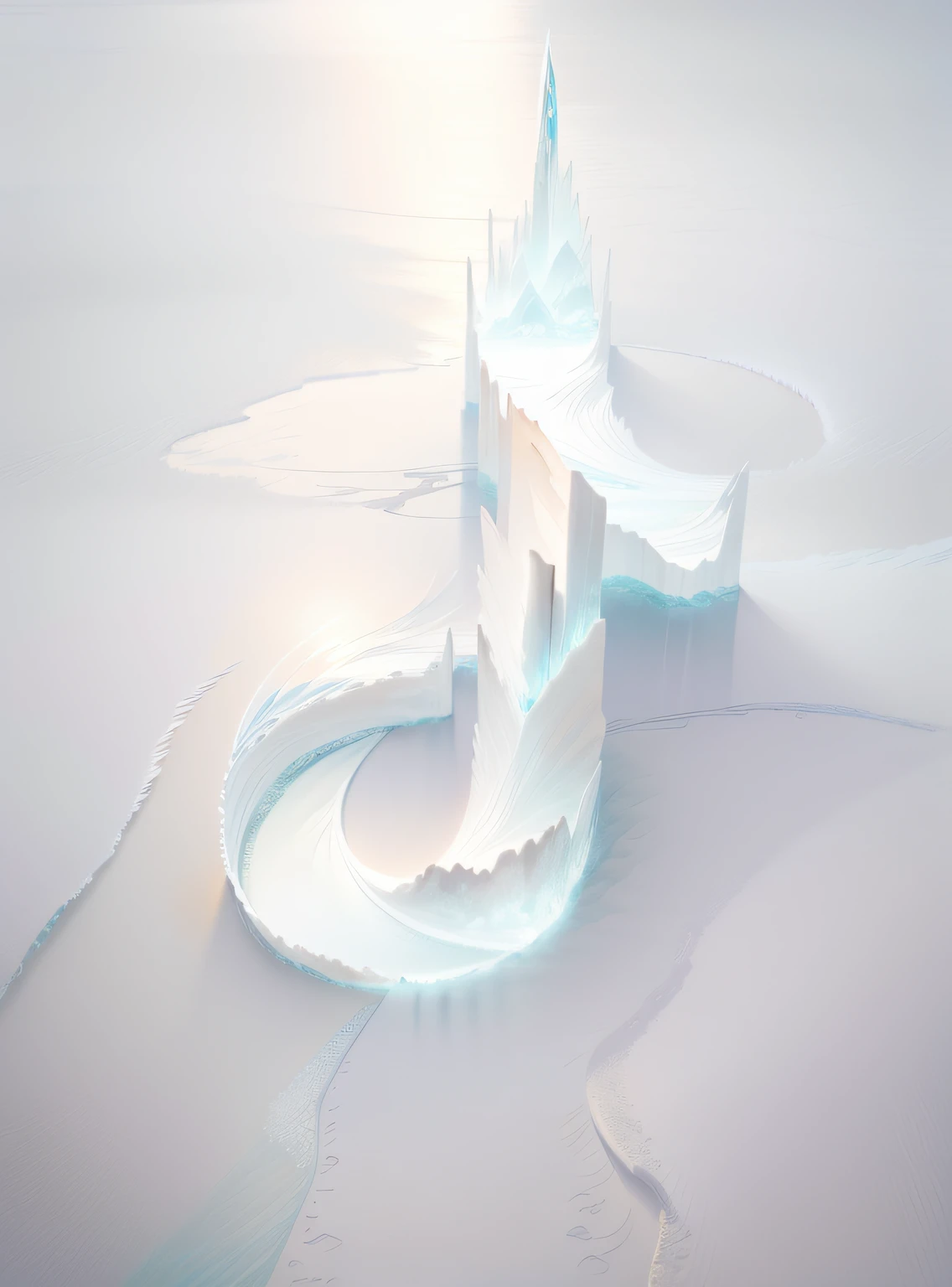 the ocean,ice river,