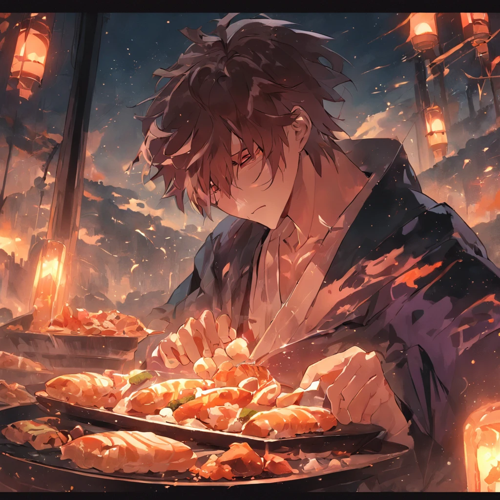 Satisfied man after a meal
