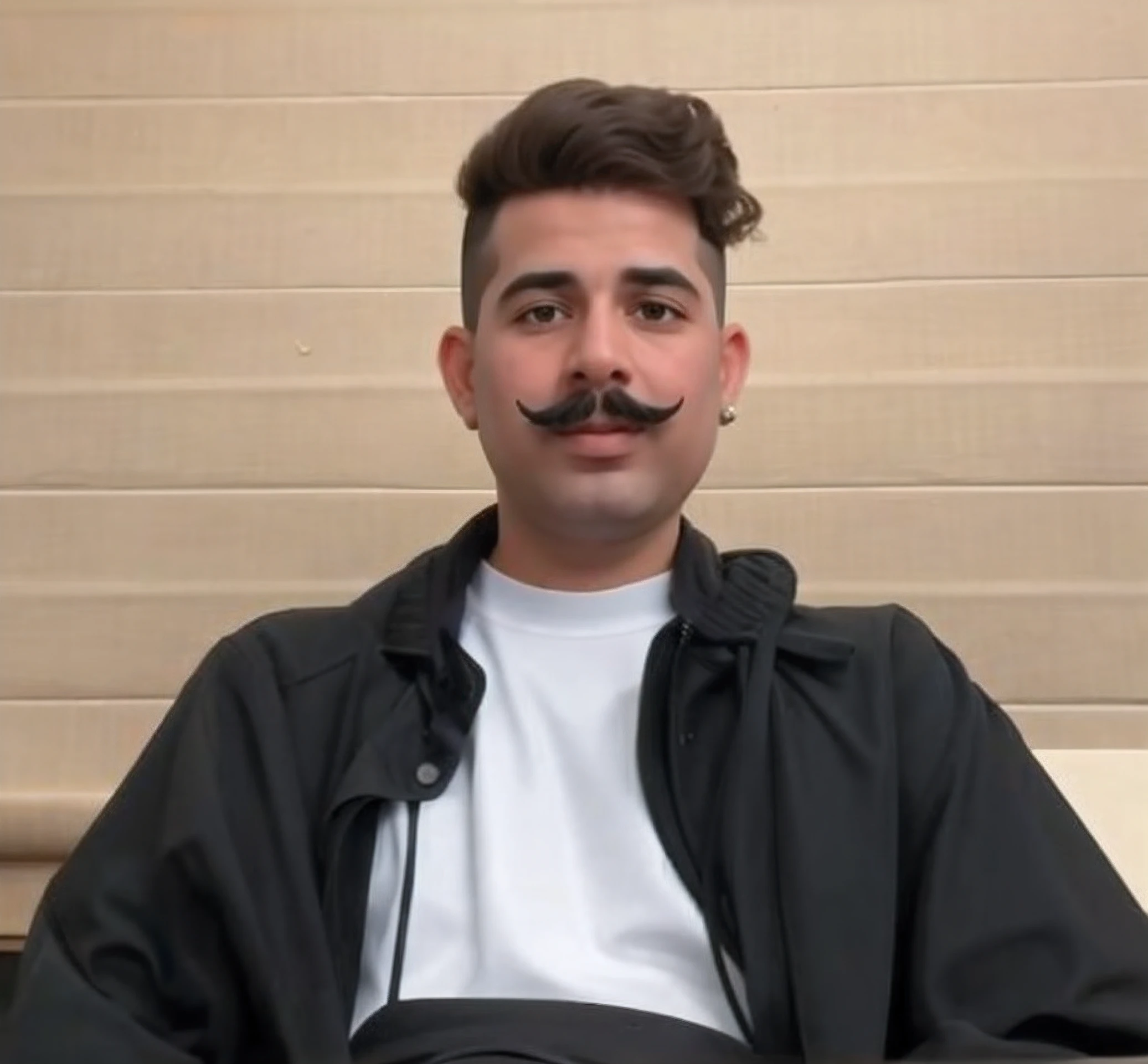 bigode para cima, realismo, 4k