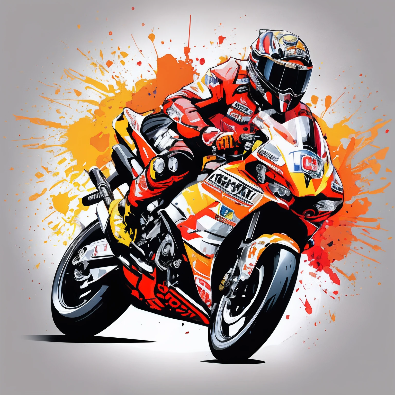 Piloto de motos con casco y casco mientras conduce una motocicleta, arte vectorial HD, repsol honda, arte vectorial, ilustraciones vectoriales, Motocicleta Akira, inspirado por Brian Dunlop, Ilustraciones de la sede, Arte de Alessandro Pautasso, arte vectorial, Ilustraciones de RGP, in digital illustration style, Al estilo de Kyrill Kotashev, full color digital illustration. Eliminar fondo, fondo transparente