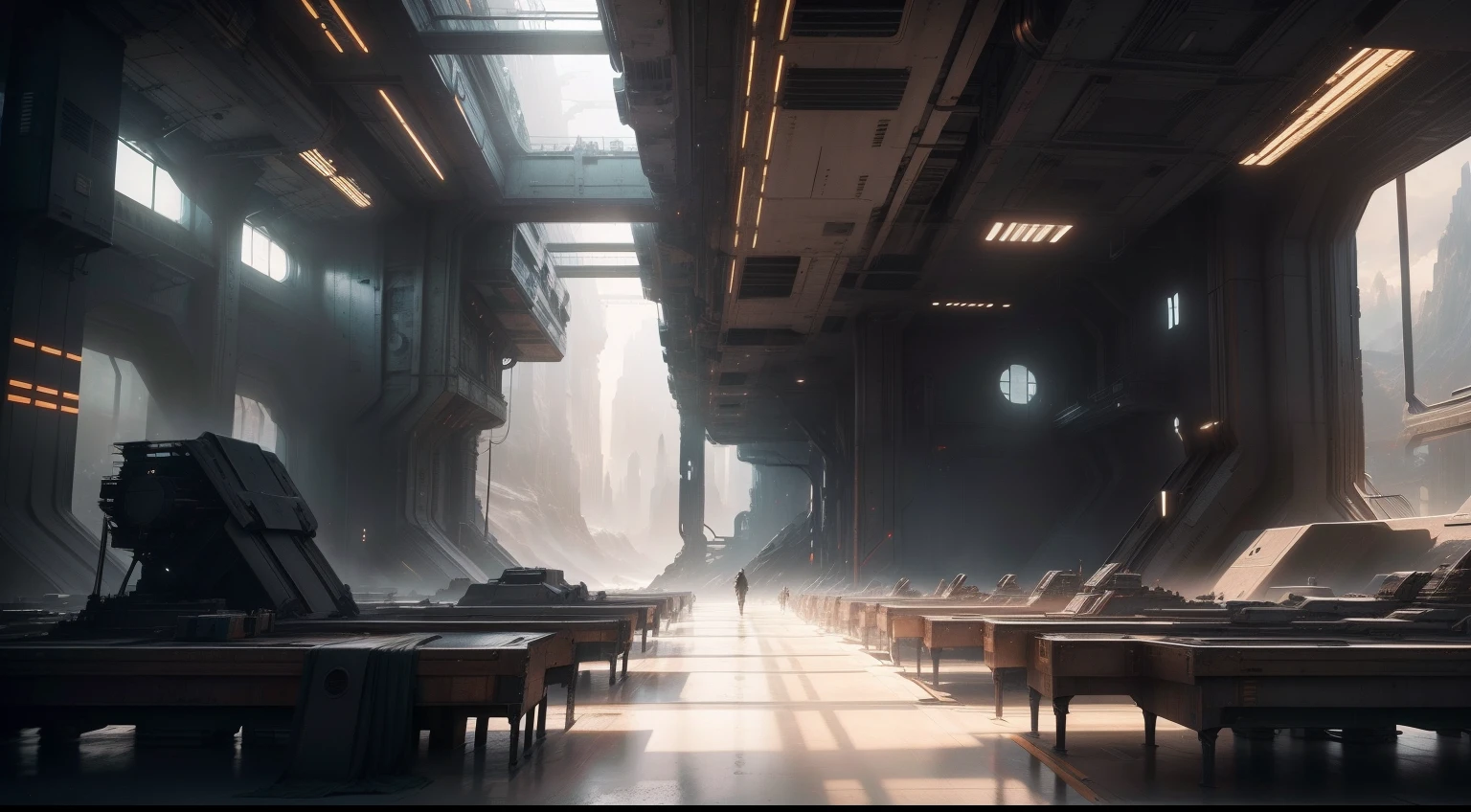 Help me make a futuristic world machine interior similar to《Up》base(industrial style)Picture composition Atmospheric expression grand heads-up view, 3A masterpiece rendering quality, 3Drenderingof, HD picture, Exquisite pictures
