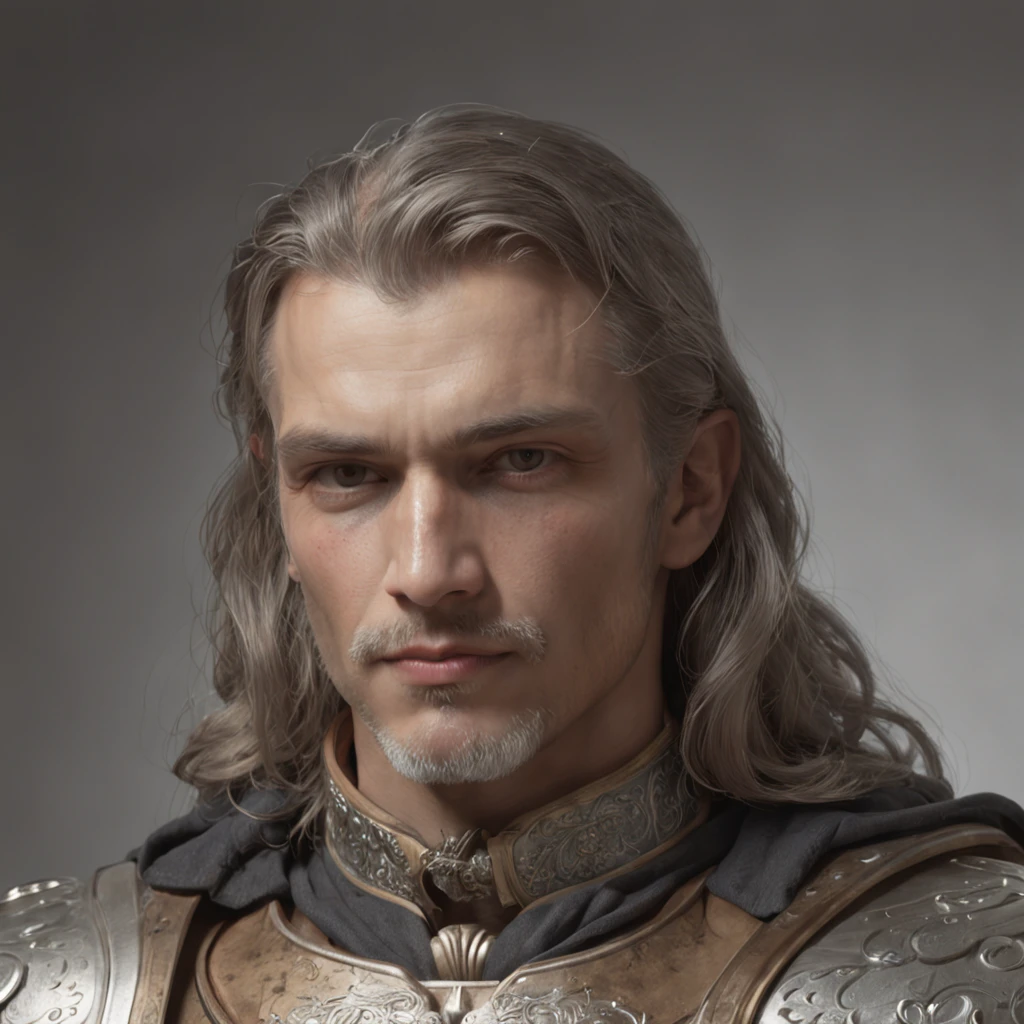 Painted portrait of a paladin, Masculine,mature, Handsome, Mechanical upper body, Gray and silver, fantasy, Intricate, elegant, Highly detailed, Digital painting, art stations, concept-art, smooth, Sharp focus, illustration, art by Gaston Bussiere and Alphonse Mucha,multiple angle
