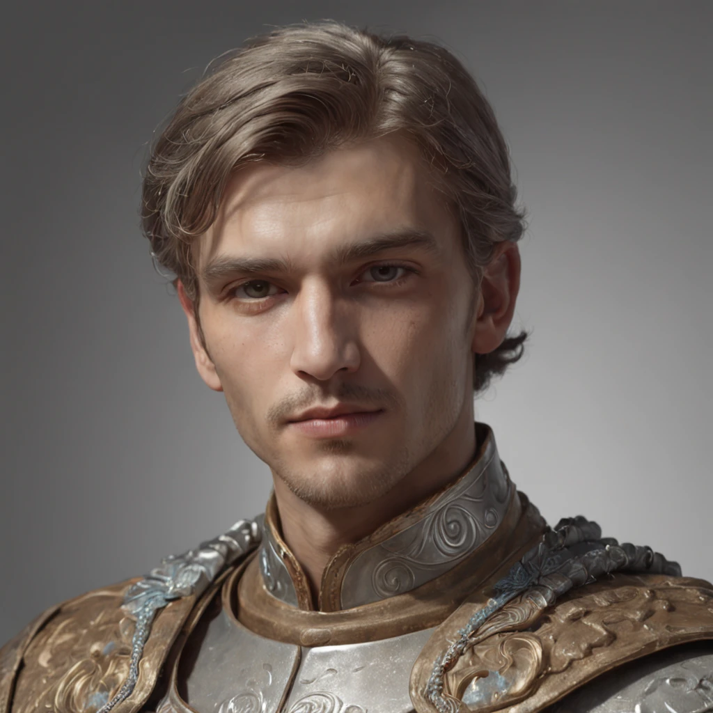 Painted portrait of a paladin, Masculine,mature, Handsome, Mechanical upper body, Gray and silver, fantasy, Intricate, elegant, Highly detailed, Digital painting, art  stations, concept-art, smooth, Sharp focus, illustration, art by Gaston Bussiere and Alphonse Mucha,multiple angle