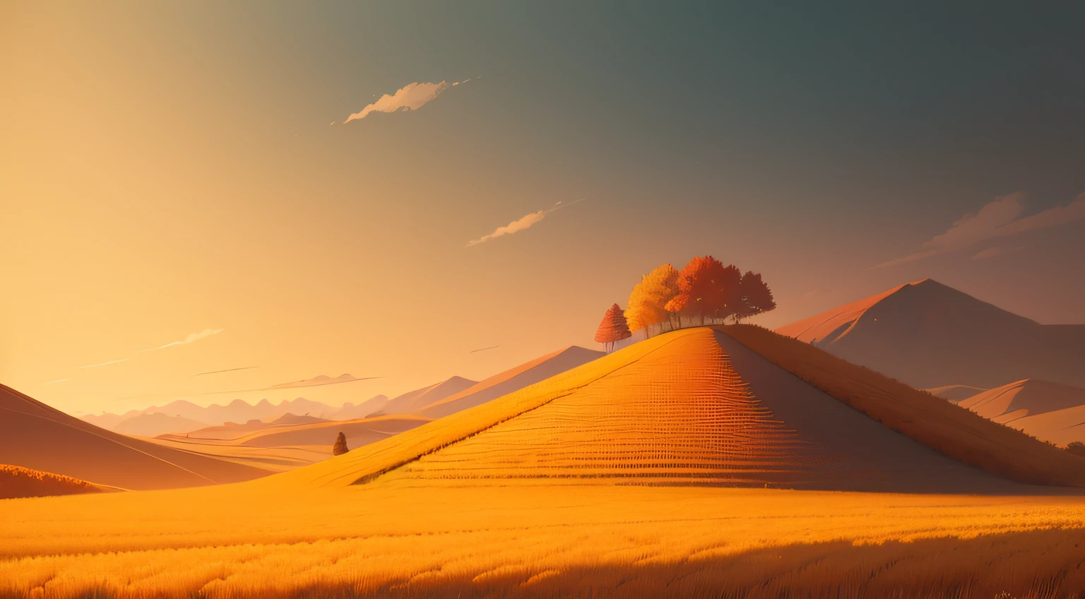 wheat，autumnal，Bright and vivid，Tano，flatillustration，James Jea
g